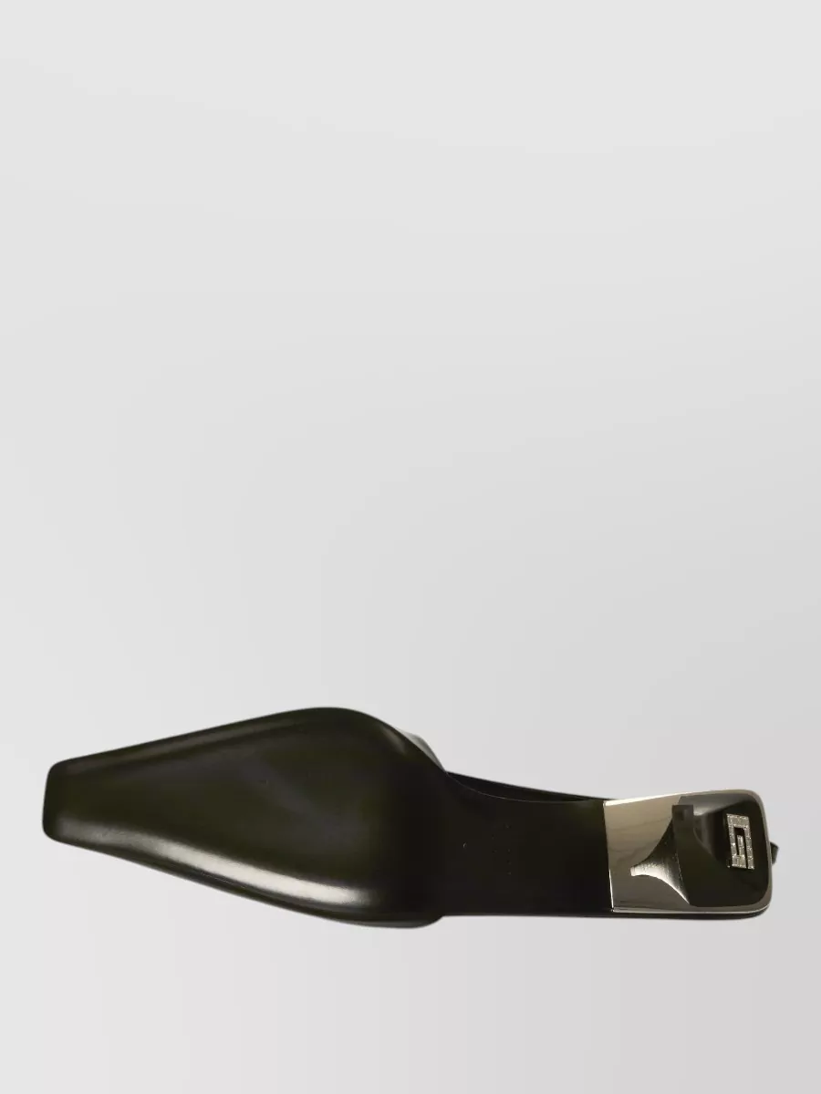 Gucci Leather Crystal-Embellished Slingback Pumps