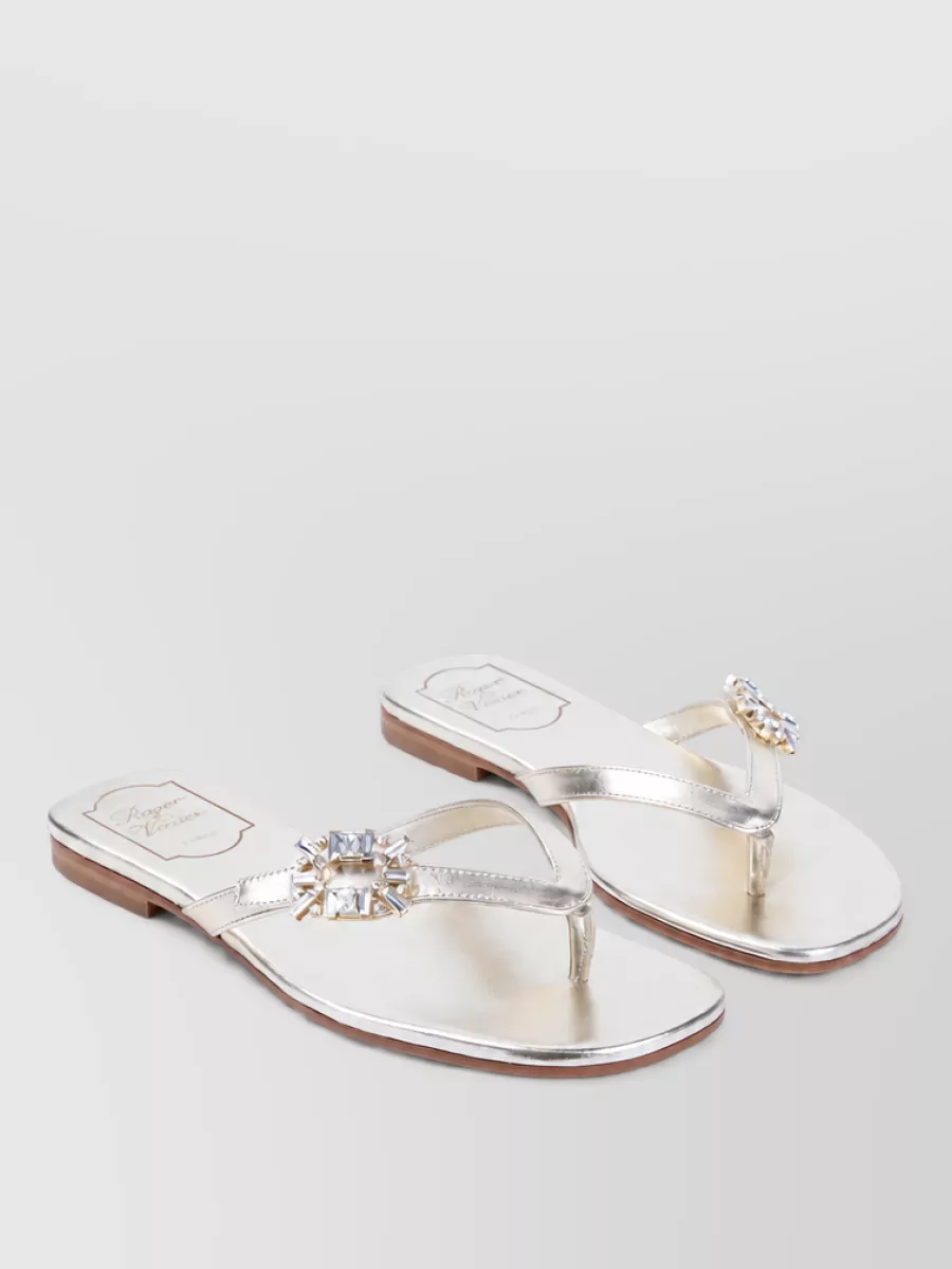 Roger Vivier leather flip flops