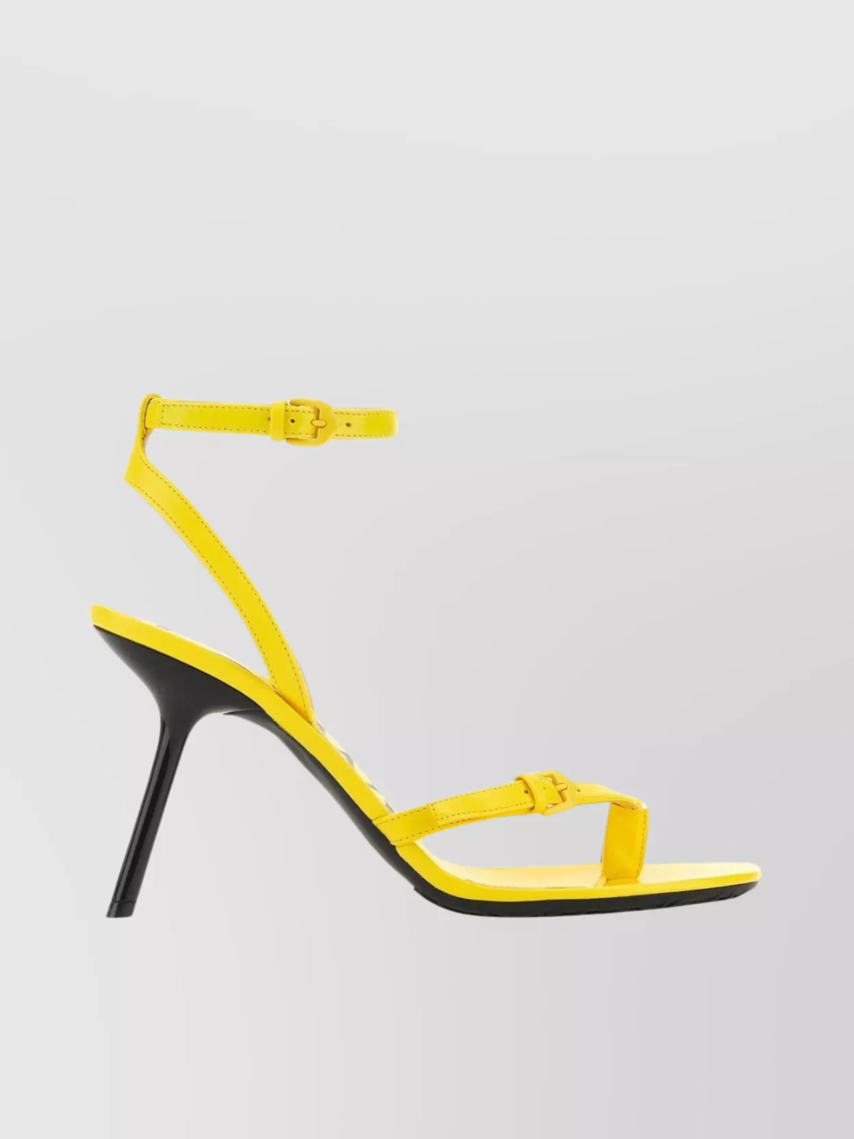 Shop Loewe Open Toe Leather Petal Sandals With Stiletto Heel In Yellow