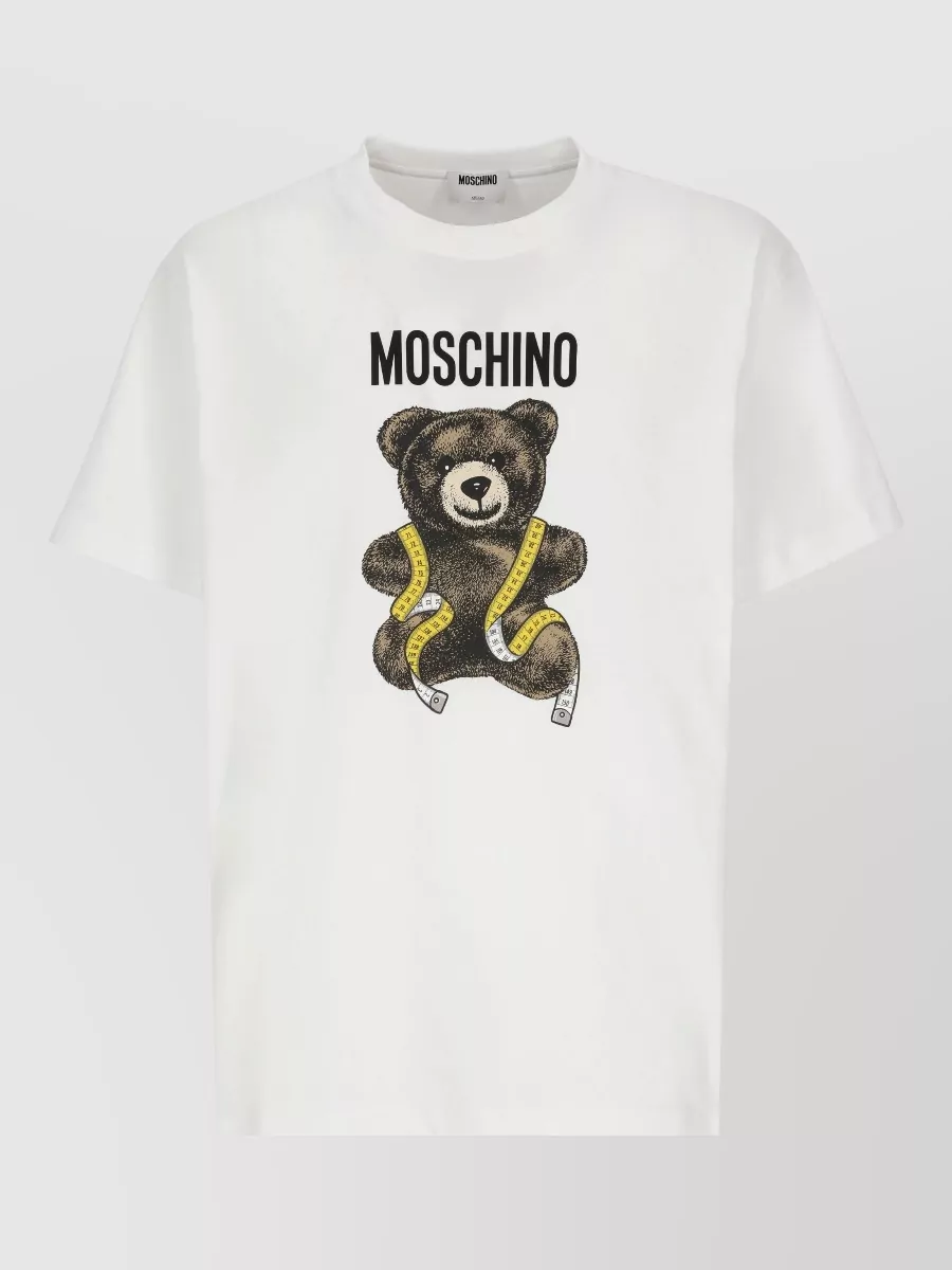 Moschino logo print cotton short sleeve t-shirt