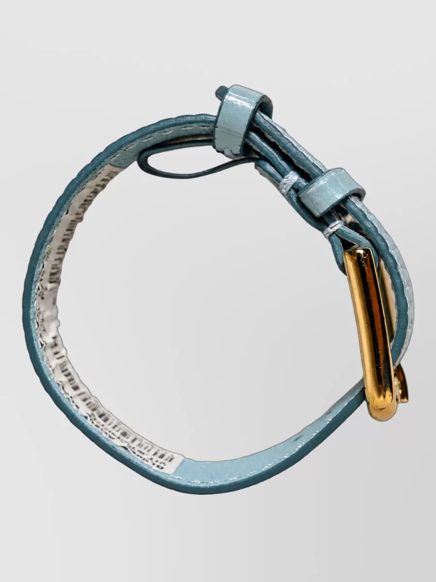 Dolce&Gabbana Embossed Leather Belt Bracelet