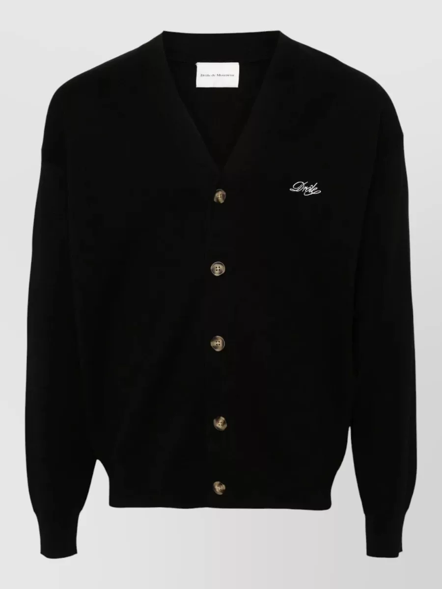 Drôle De Monsieur Merino Wool Cardigan