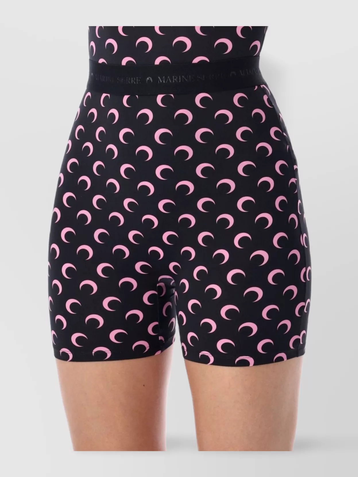 Marine Serre Moon Print Fitted Biker Shorts