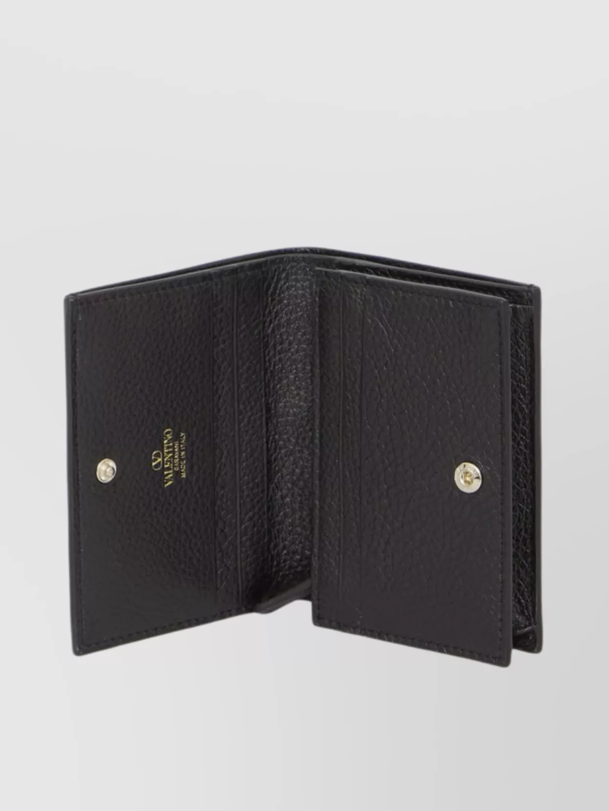 Valentino Garavani Grained Leather Studs Bi-Fold Wallet