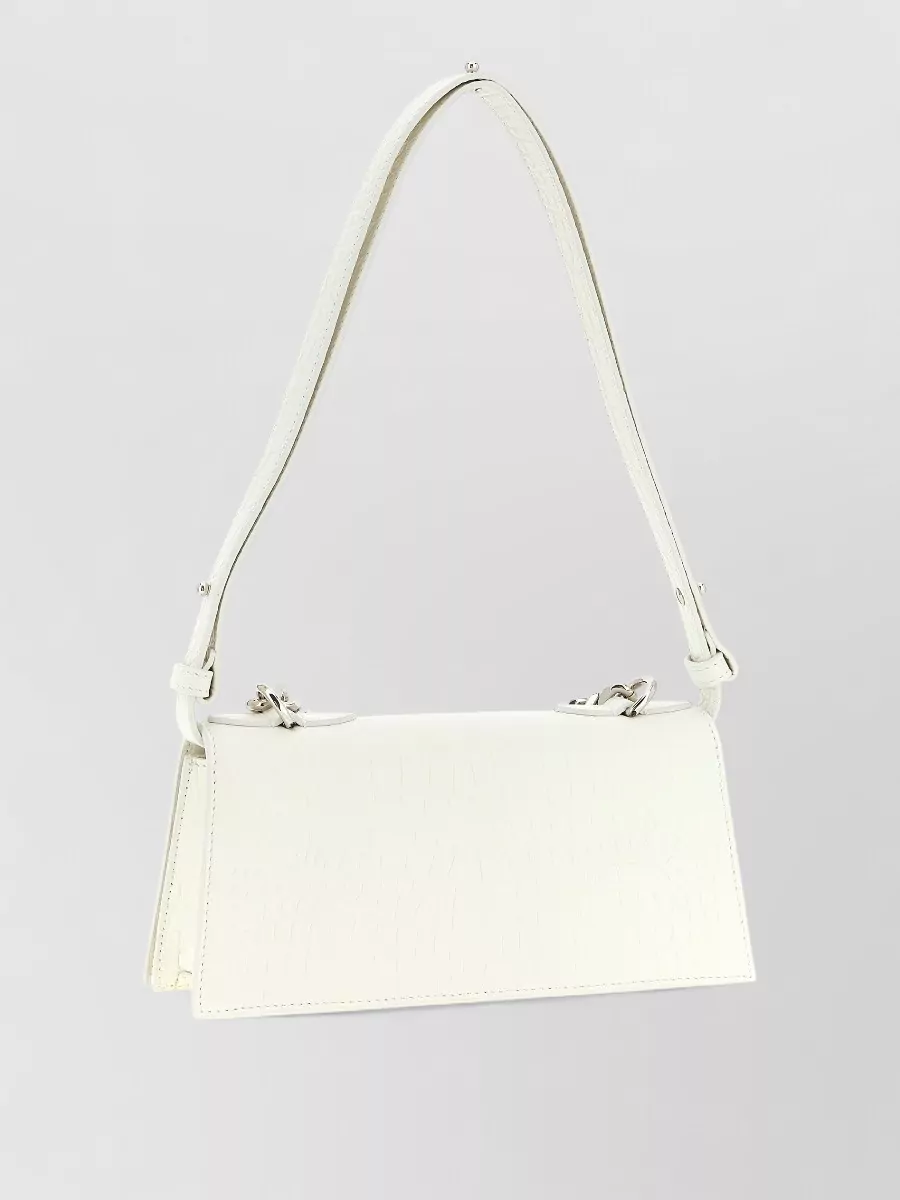 Mc Queen Calfskin Leather Jewelled Mini Shoulder Bag