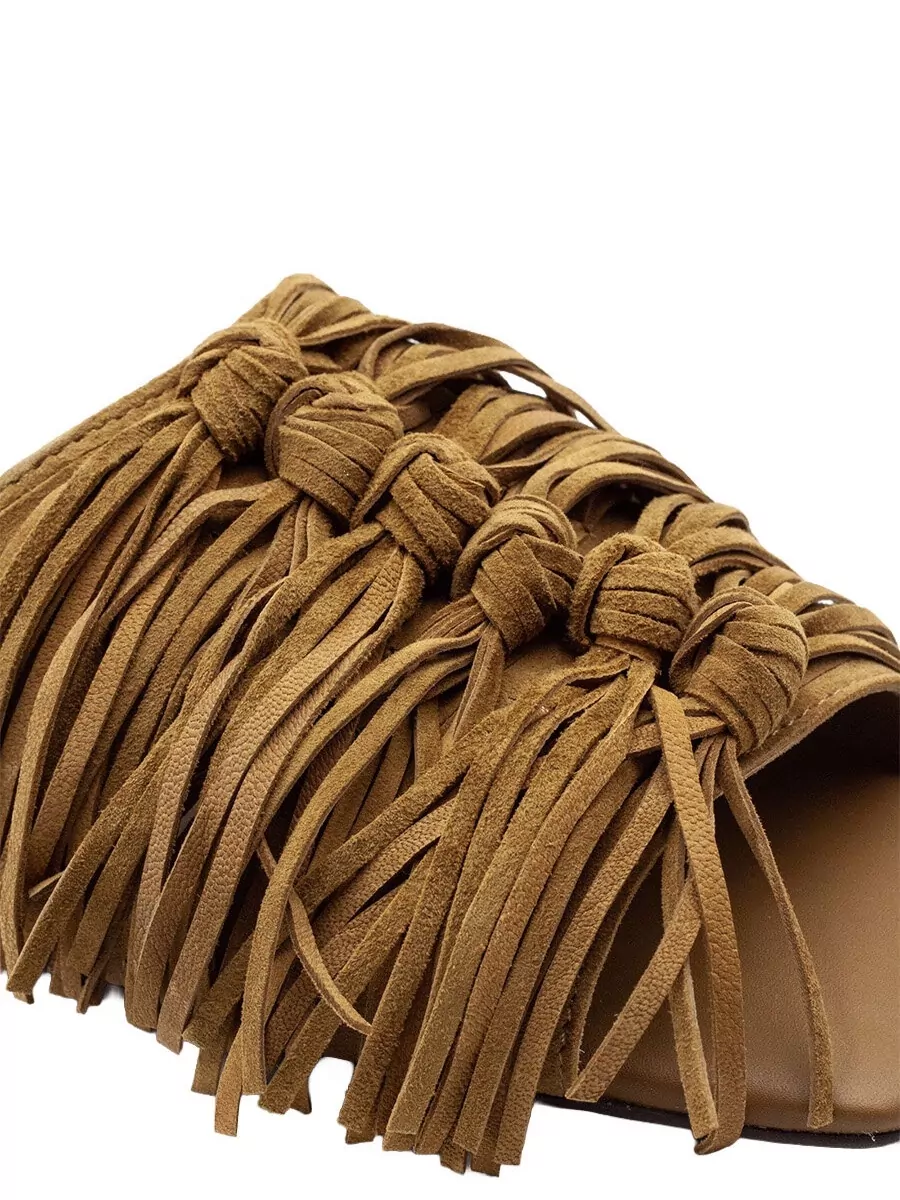 Ash Leather Mules