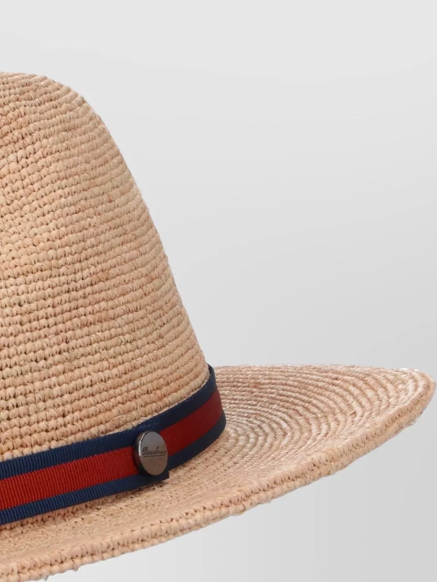 Borsalino Raffia Fedora Hat