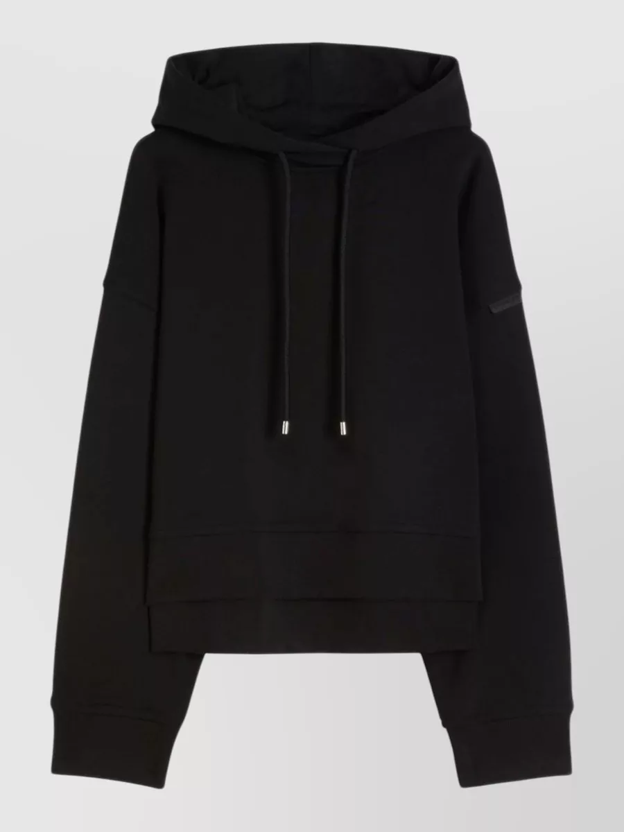 Sportmax ribbed logo-detail hoodie