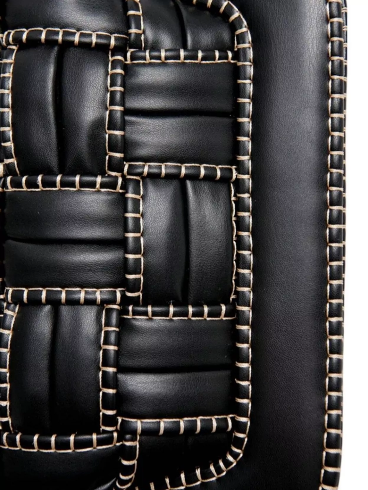 Themoiré Rectangular Woven Clutch Contrast Stitching