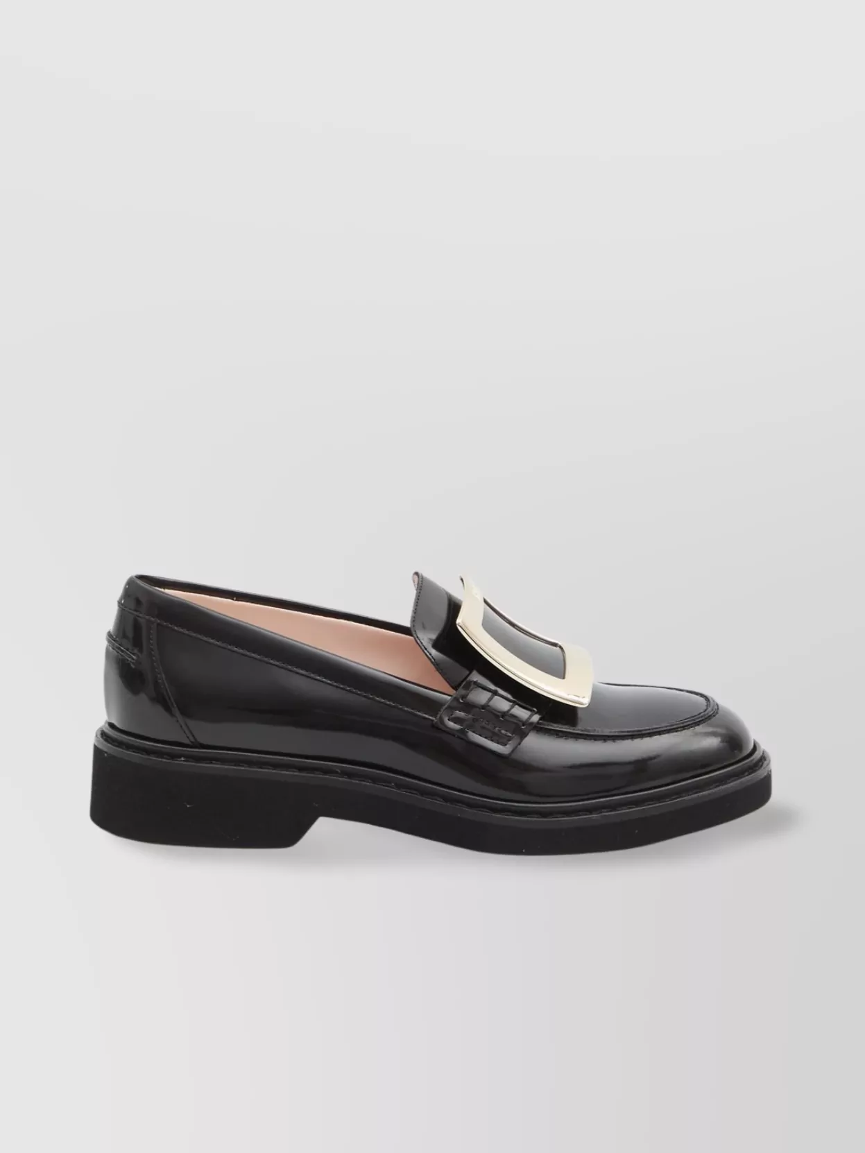 Roger Vivier Rangers leather loafers with rounded metal