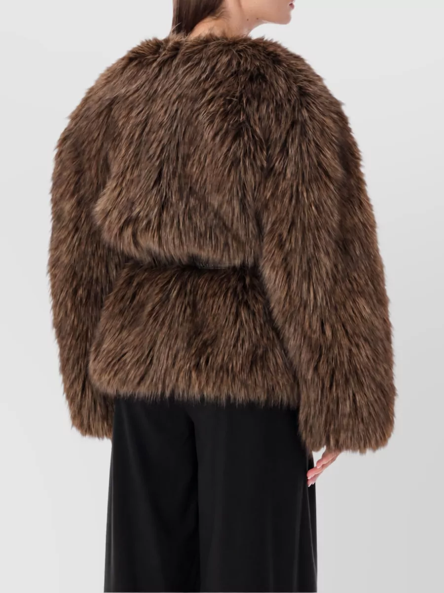 Magda Butrym Faux Fur Belted Coat