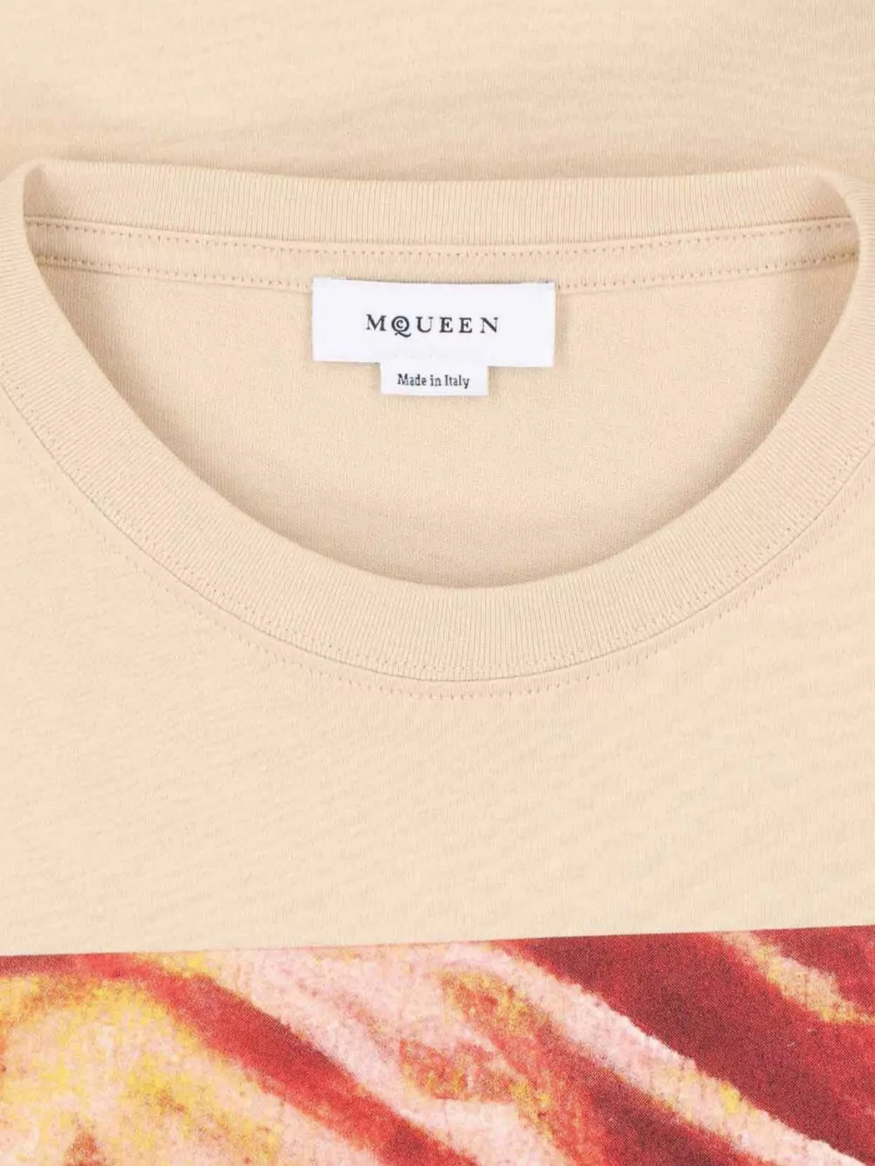 Alexander Mcqueen Crew Neck Graphic Print Short Sleeves