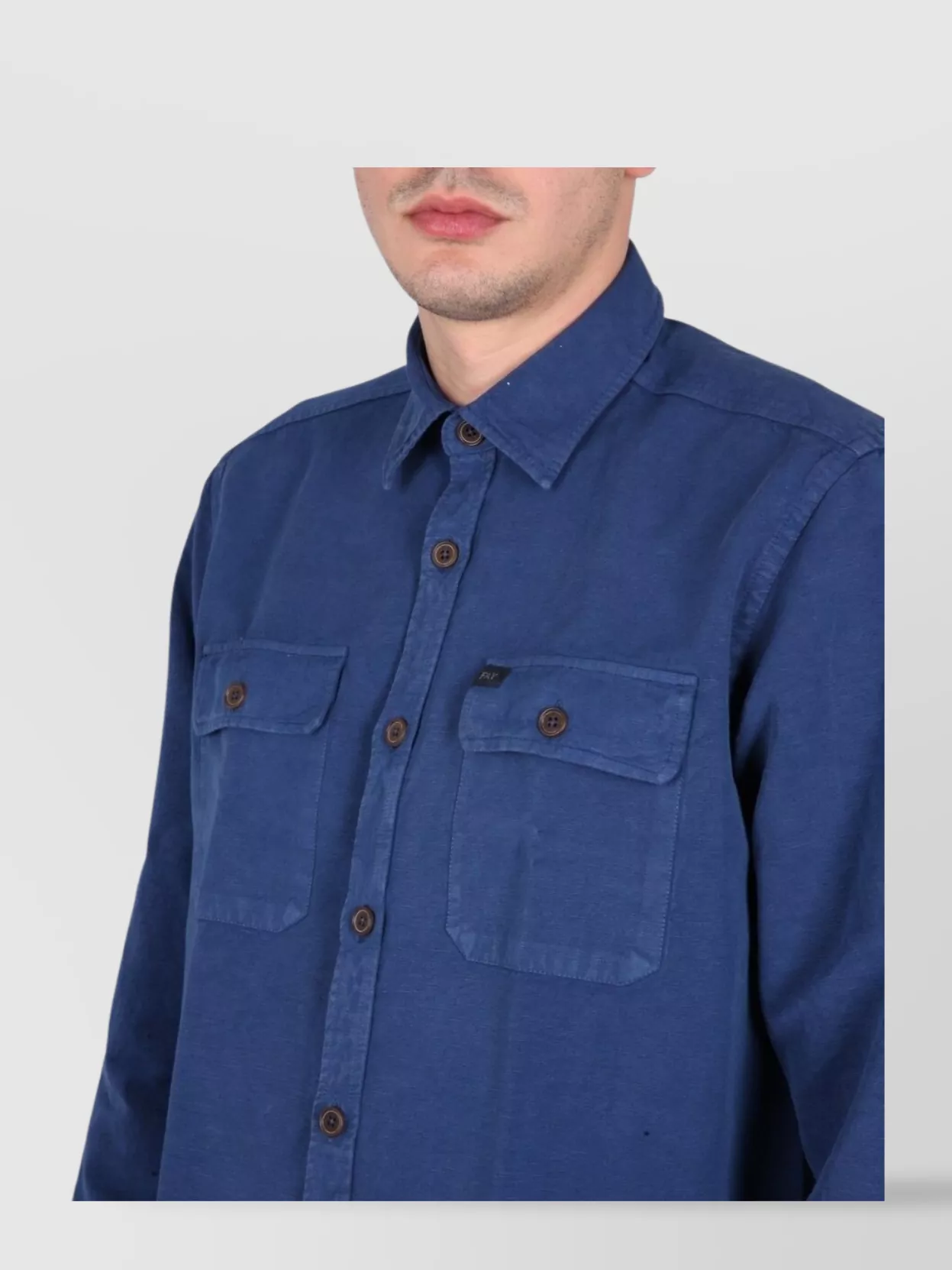 FAY SHIRT WITH BUTTON-DOWN COLLAR AND CHEST POCKETS