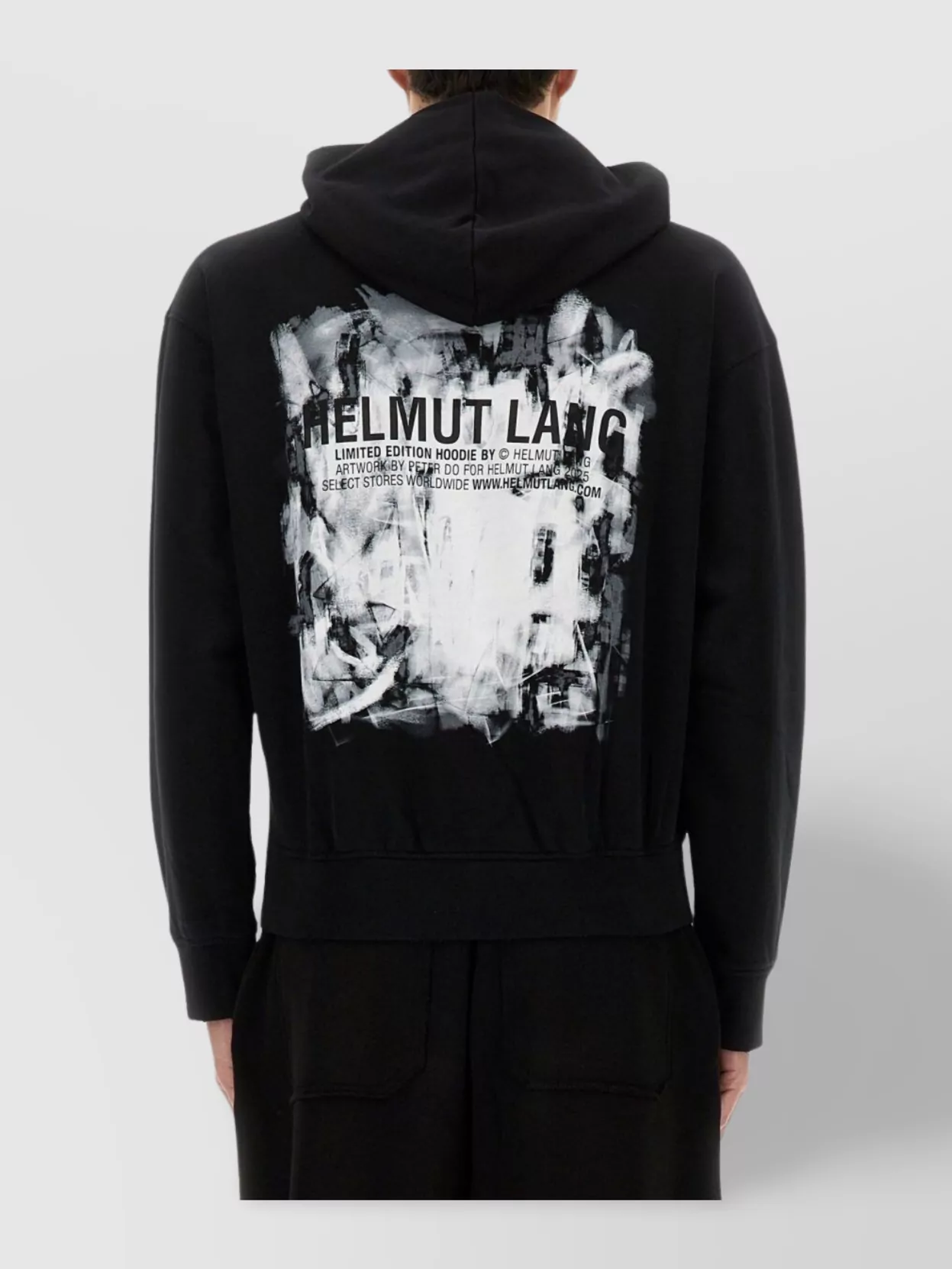 Helmut Lang Black Scribble Hoodie