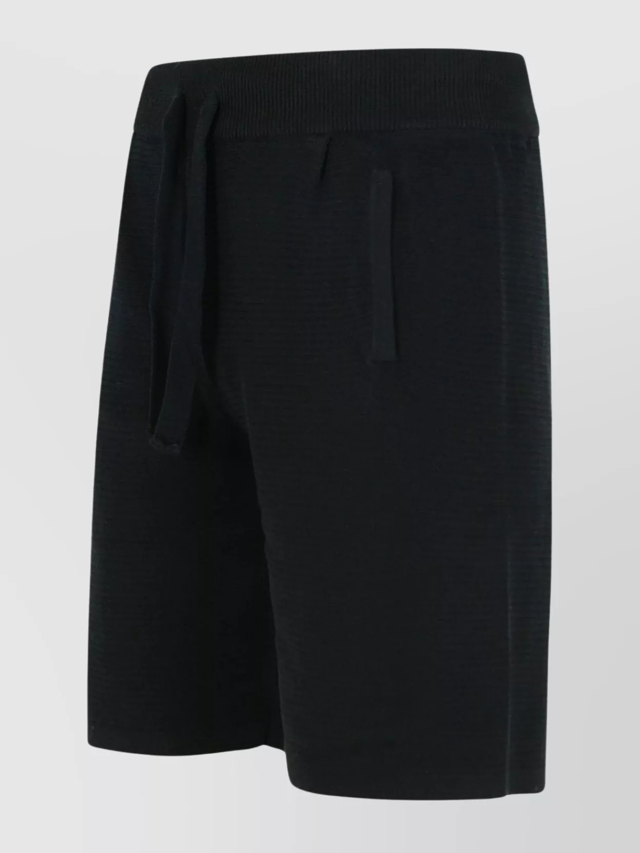 Shop Laneus Cotton Bermuda Shorts Elastic Waistband