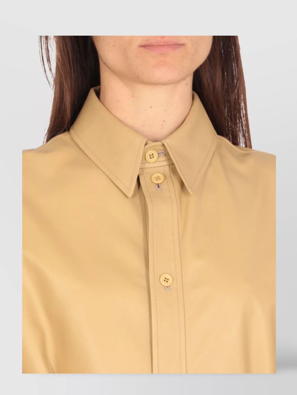 Fabiana Filippi Oversized Gold Leather Shirt Belt