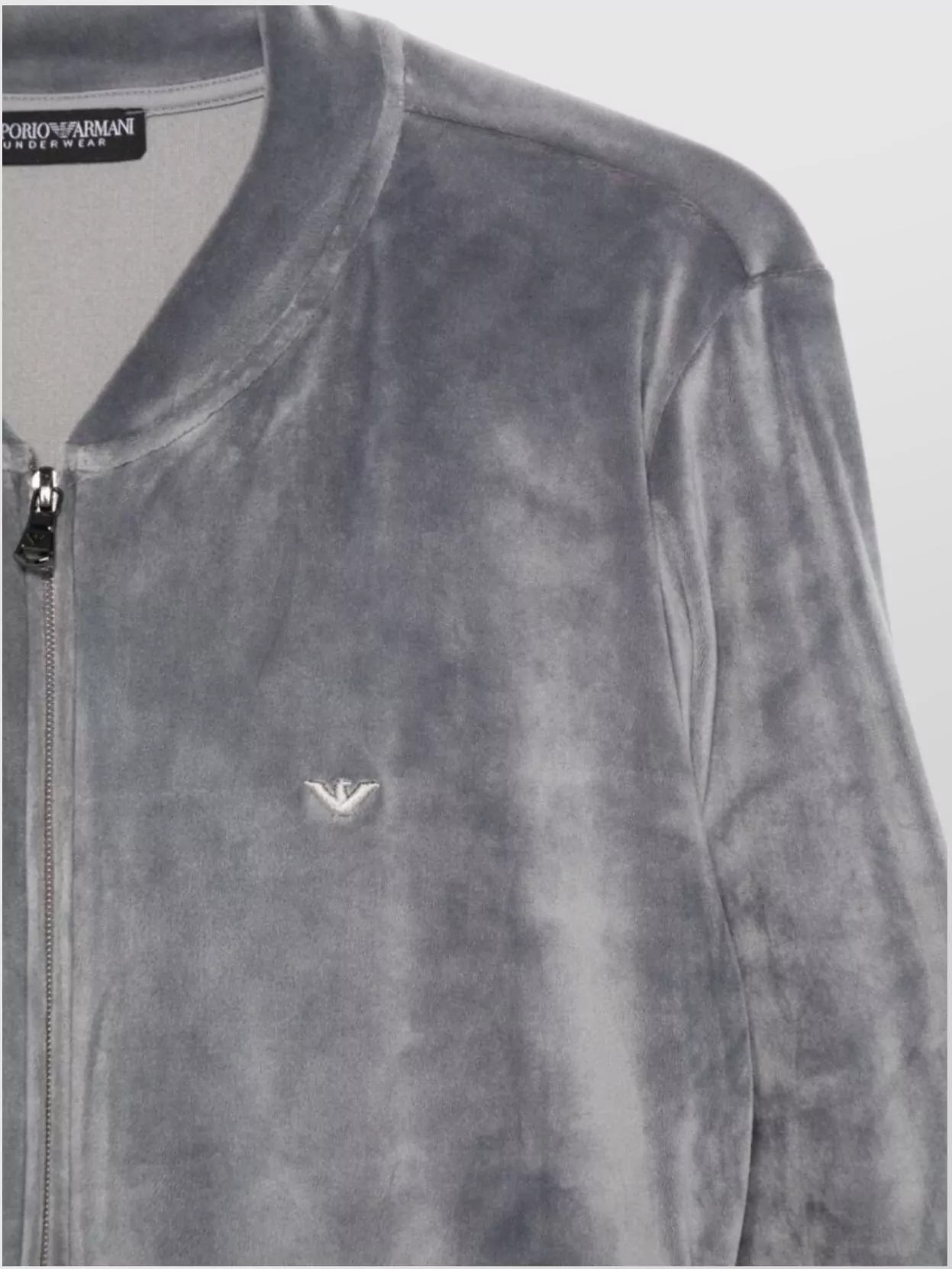 Emporio Armani Long Sleeve Knit Sweatshirt With Ribbed Cuffs And Hem
