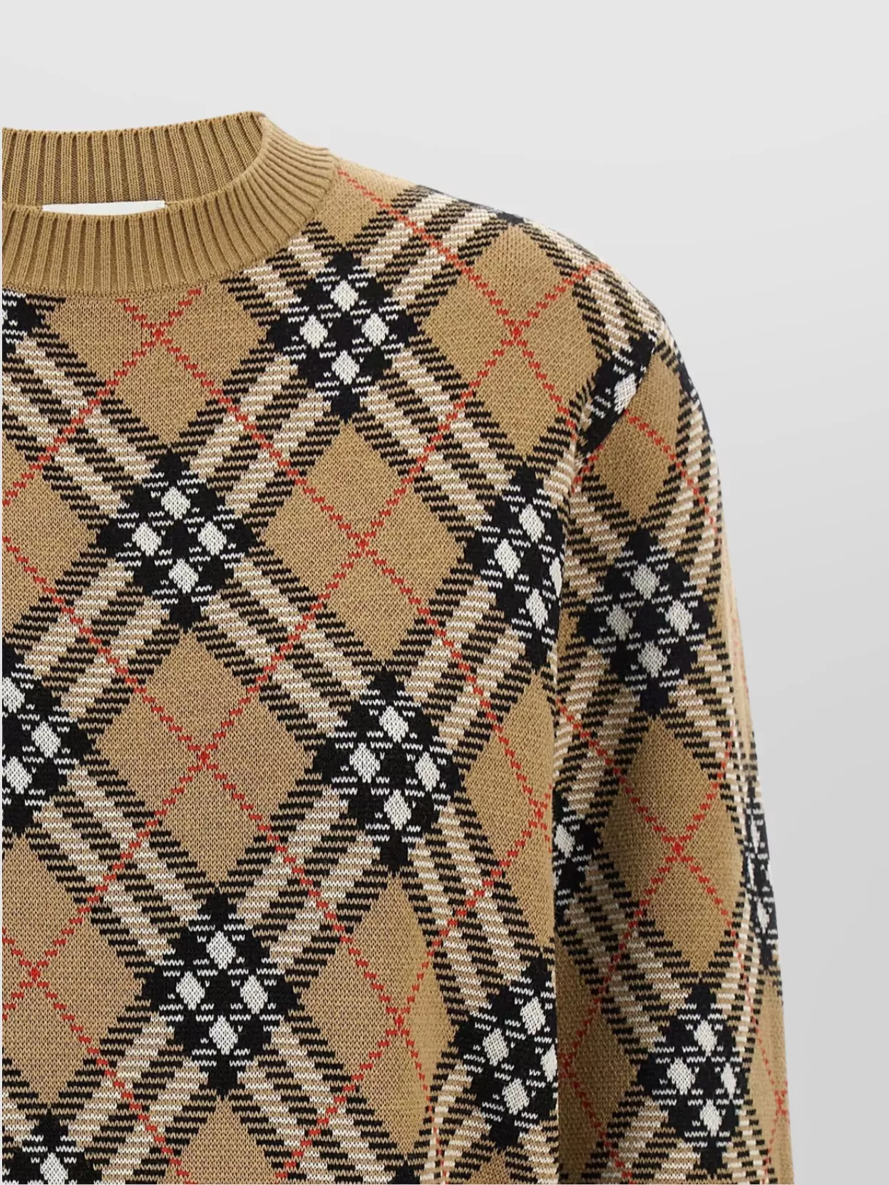 Burberry Check Pattern Knit Sweater