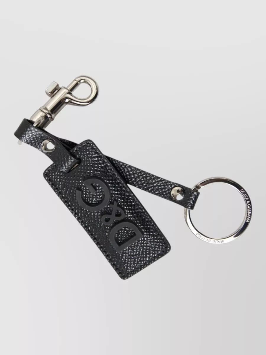 Dolce&Gabbana leather logo keychain
