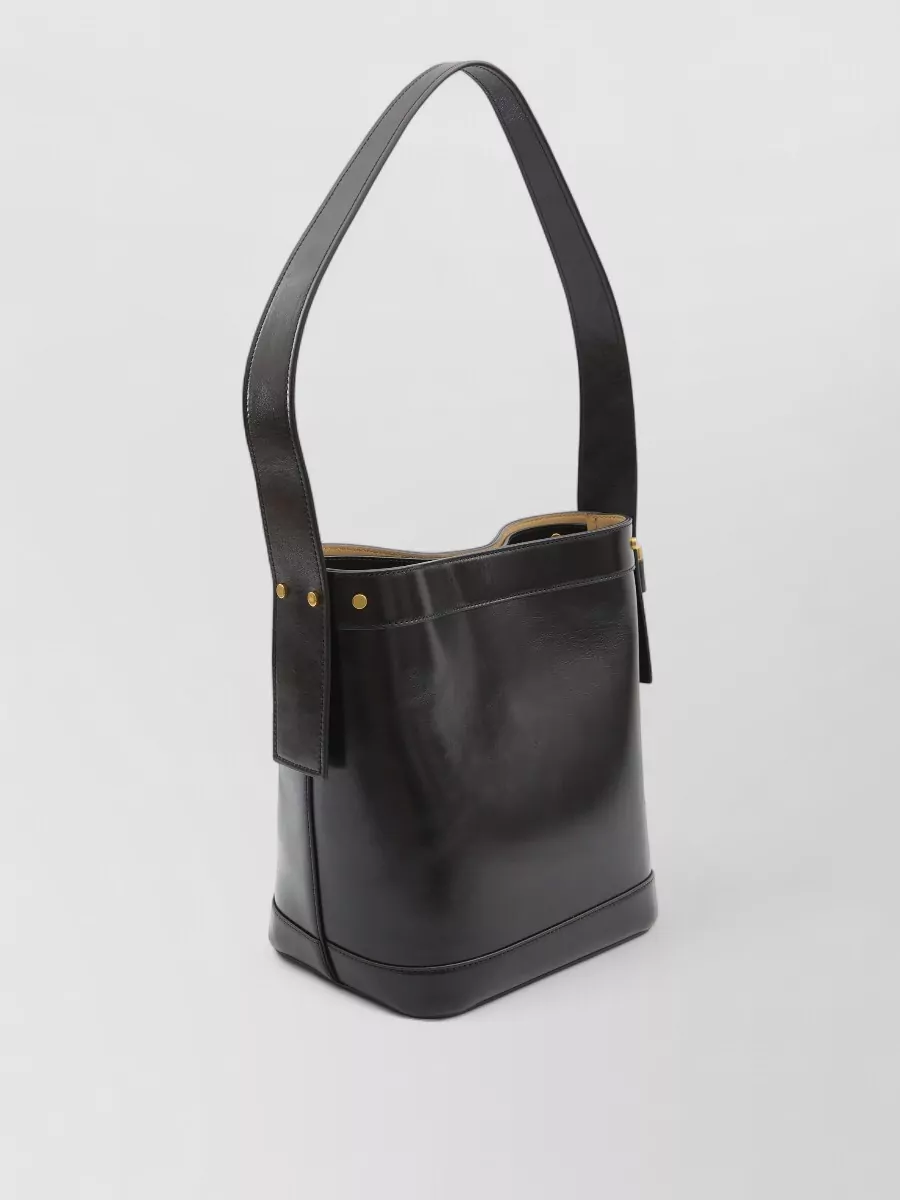 Versace La Medusa Leather Bucket Bag