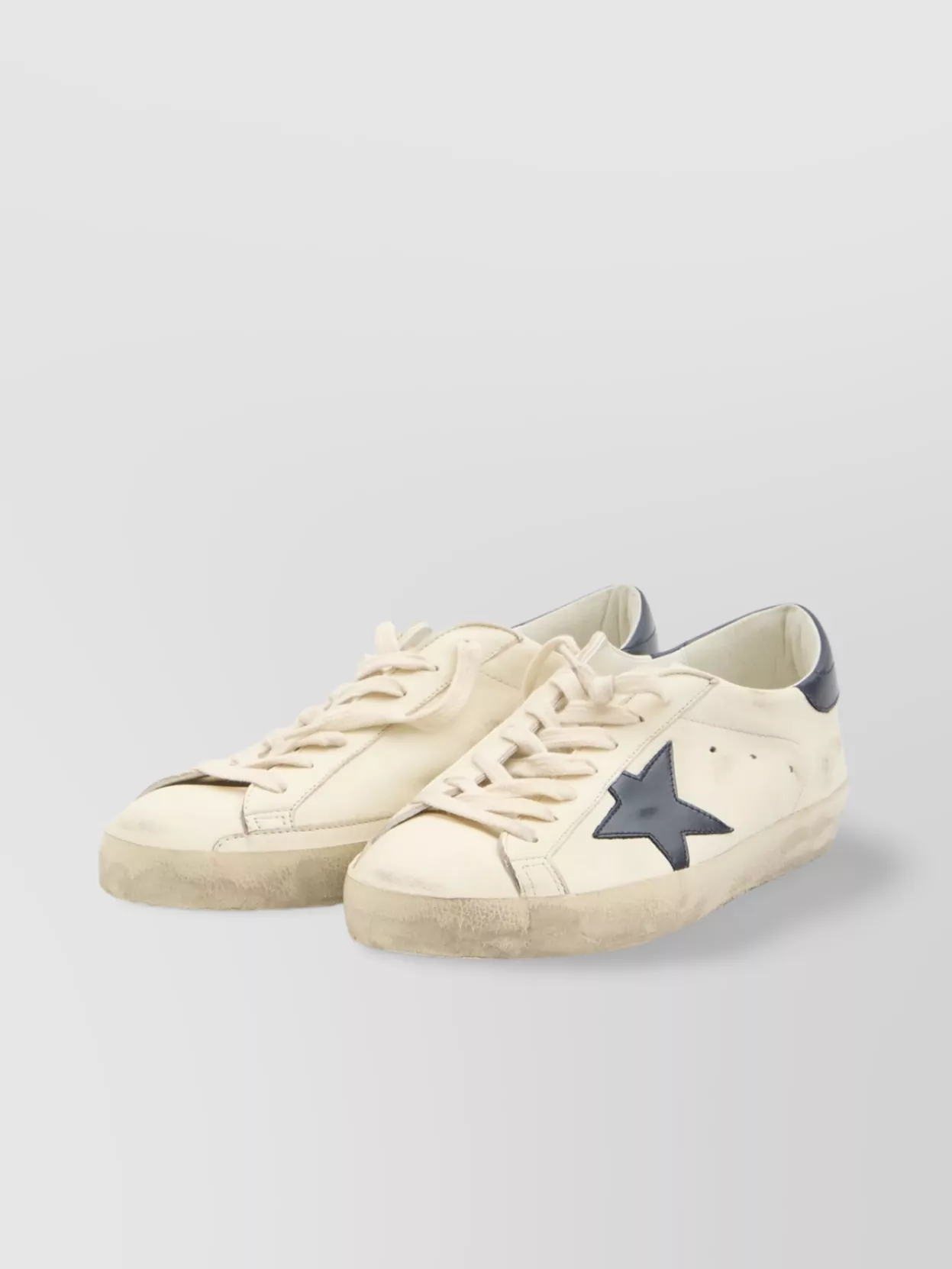 Golden Goose Superstar Sneakers In Beige Leather In Yellow