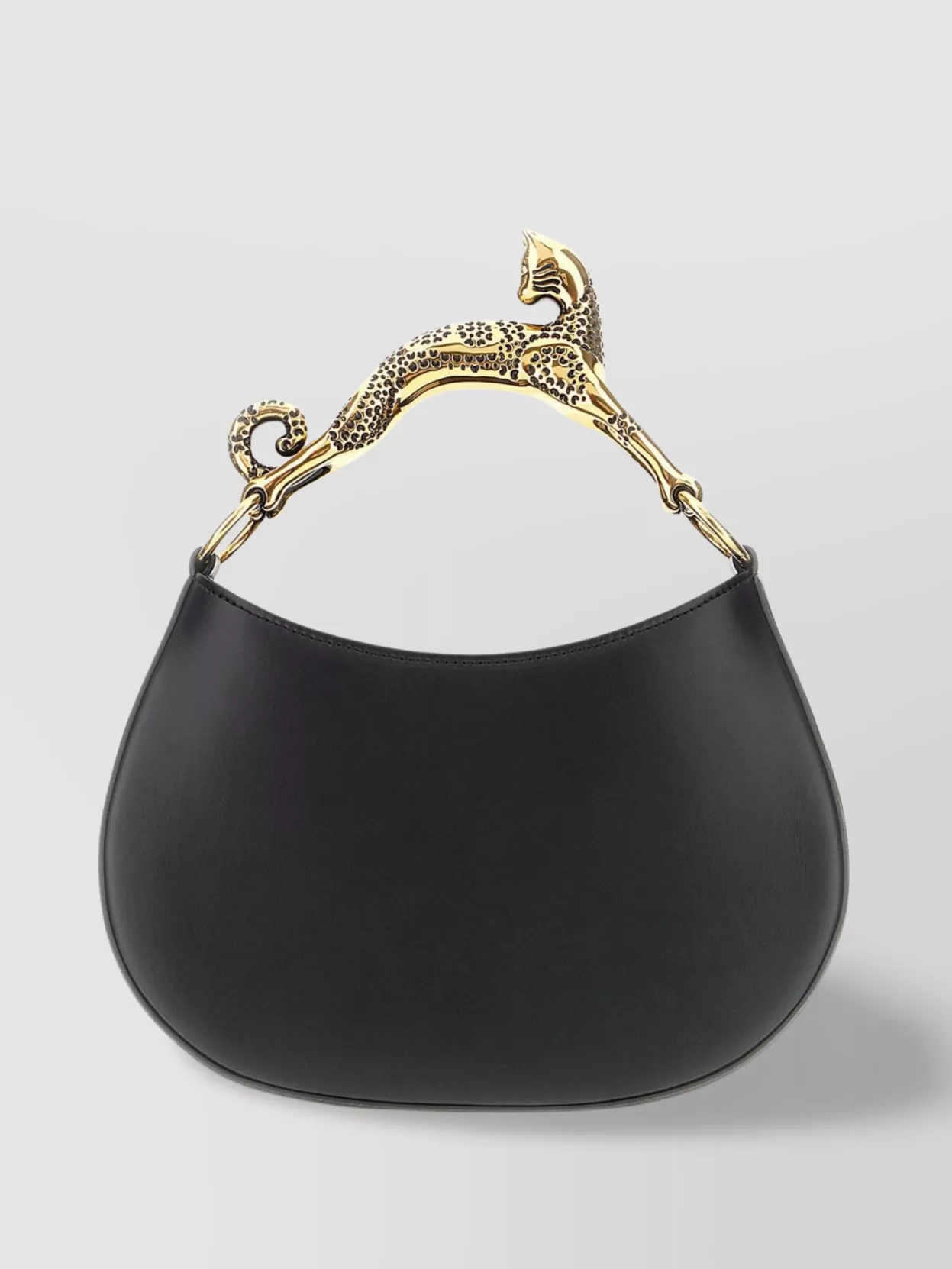 LANVIN LEATHER ANIMAL MOTIF HOBO HANDBAG