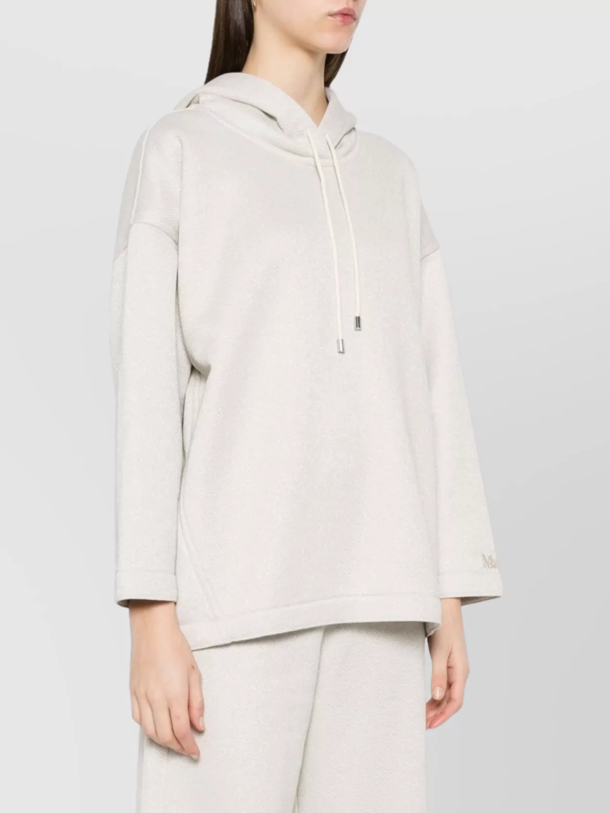Max Mara Cotton Blend Hoodie Drop Shoulder