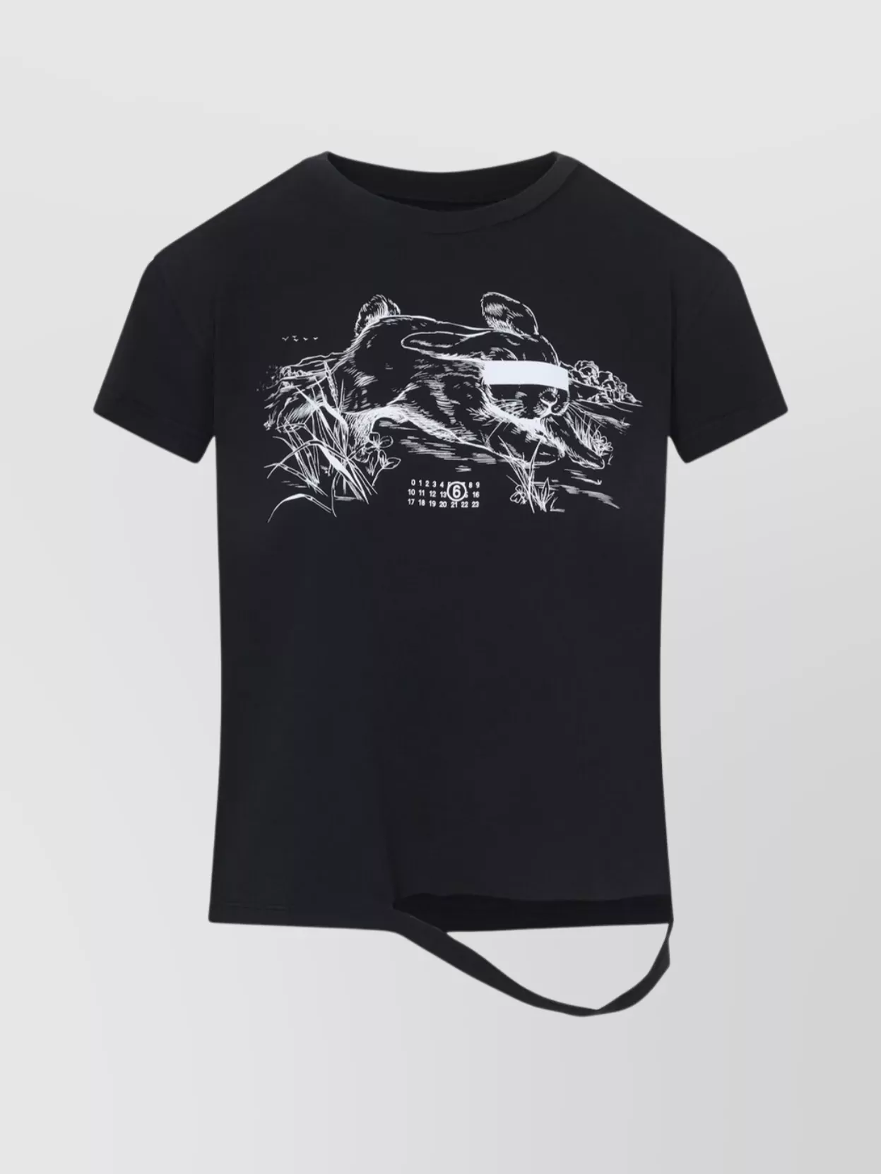 Mm6 Maison Margiela Graphic Print T-Shirt Strap Detail