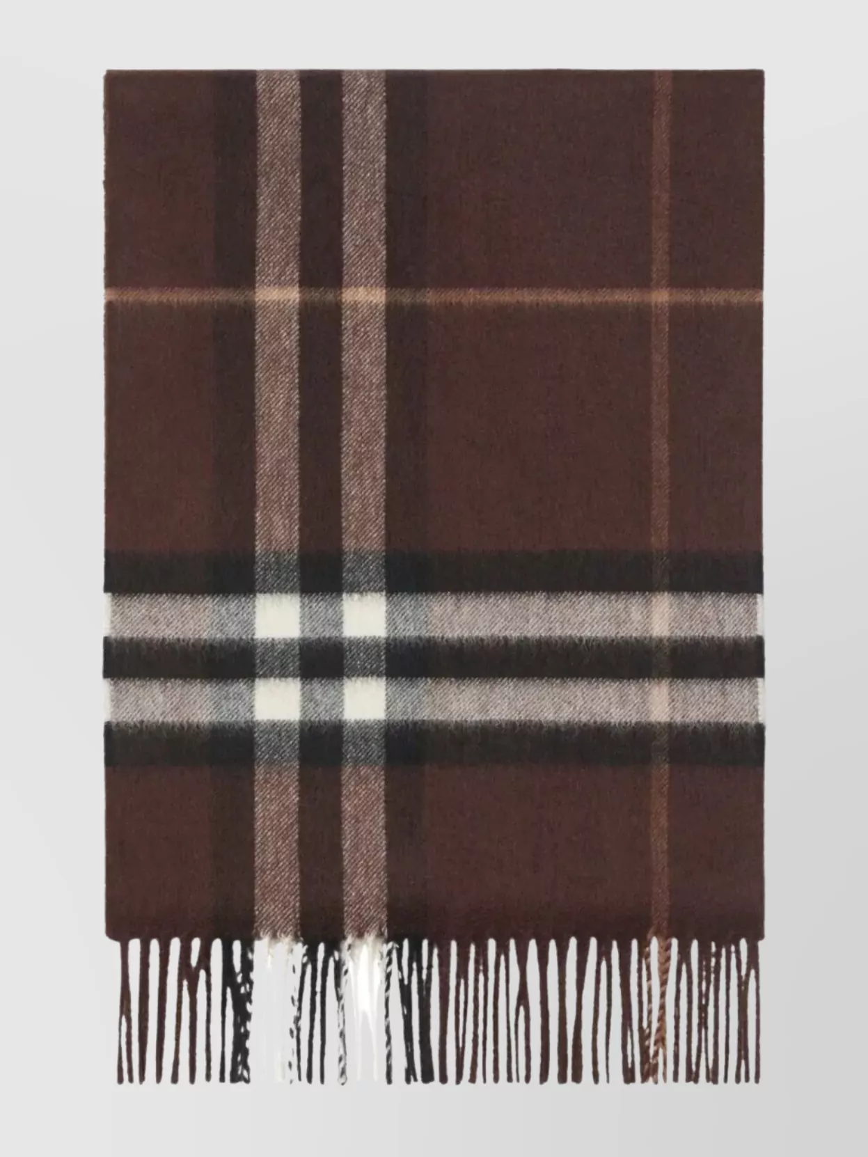 Burberry Giant Check Cashmere Scarf Accessories In Brown
