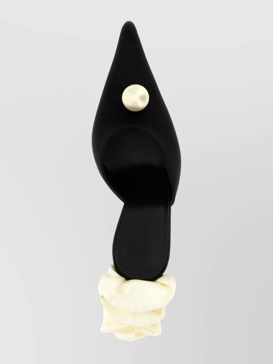 Magda Butrym Pearl Embellished Floral Pointed Toe Mules In Black