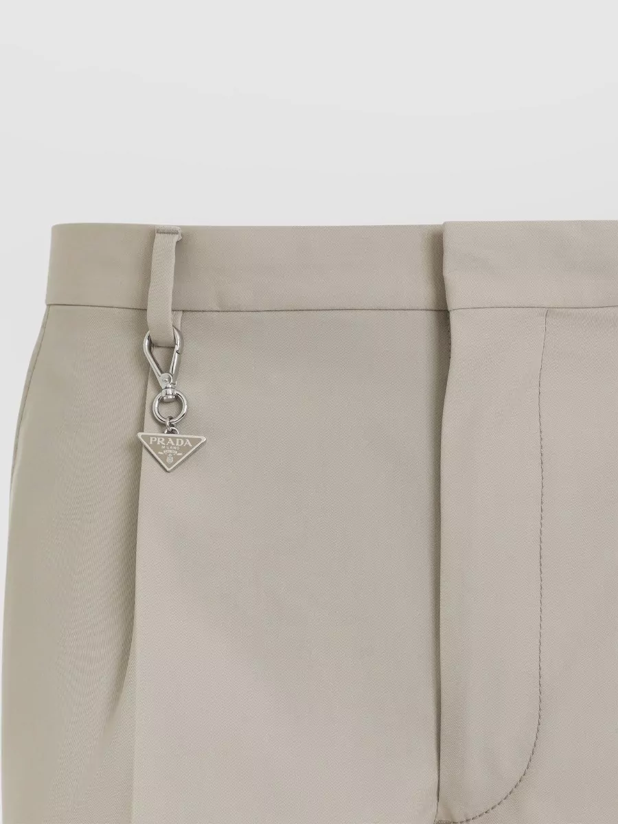 Prada Cotton Straight-Leg Tailored Trousers
