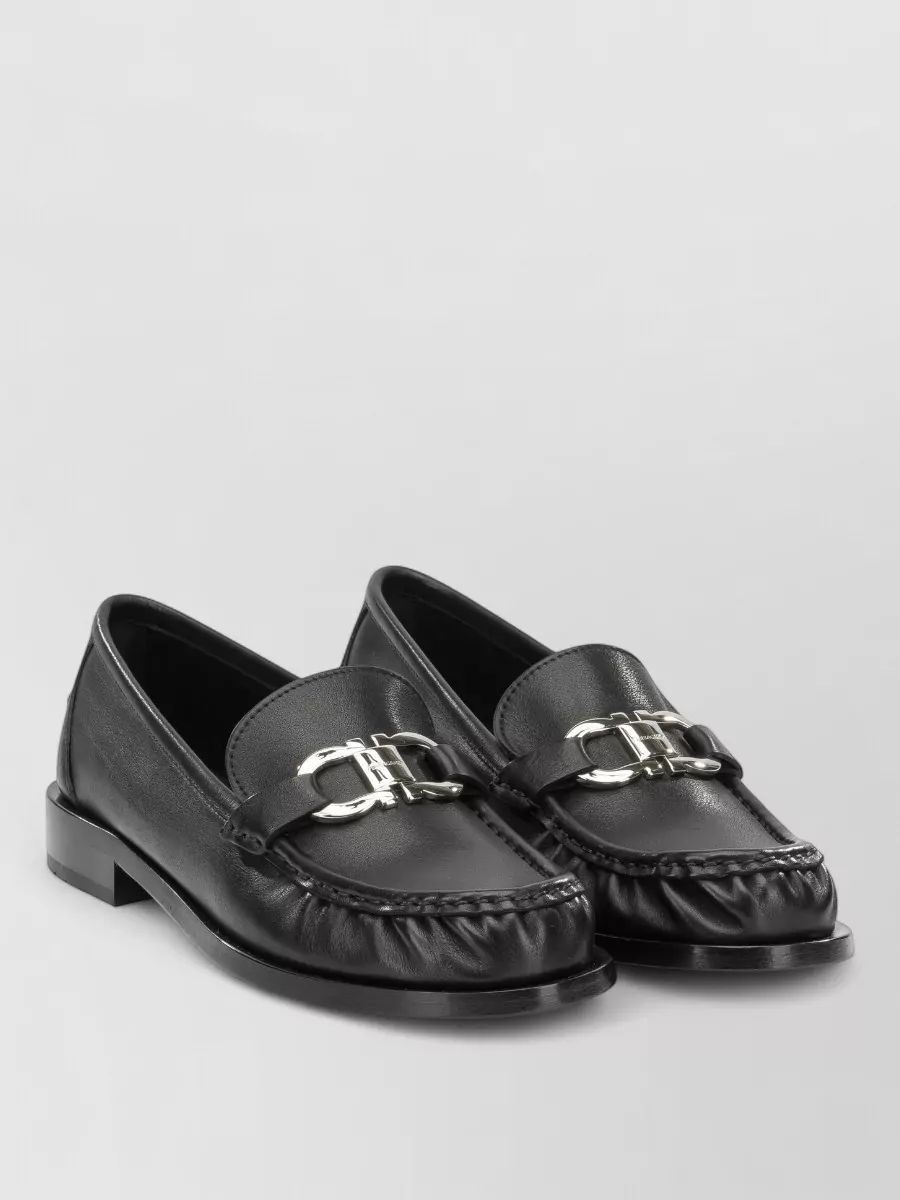 Ferragamo Leather Maryan Loafers