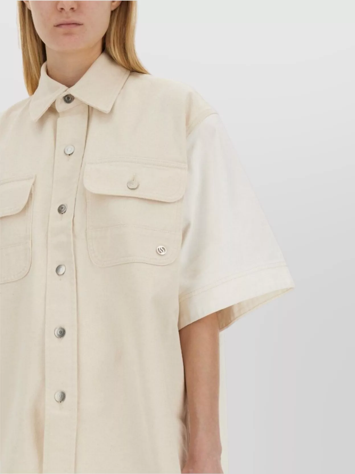 Stella Mccartney Denim Shirt With Chest Pockets