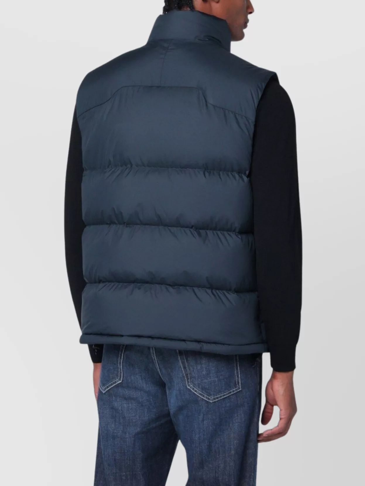 Polo Ralph Lauren Quilted High Collar Puffer Vest With Side Zip Pockets In Blue