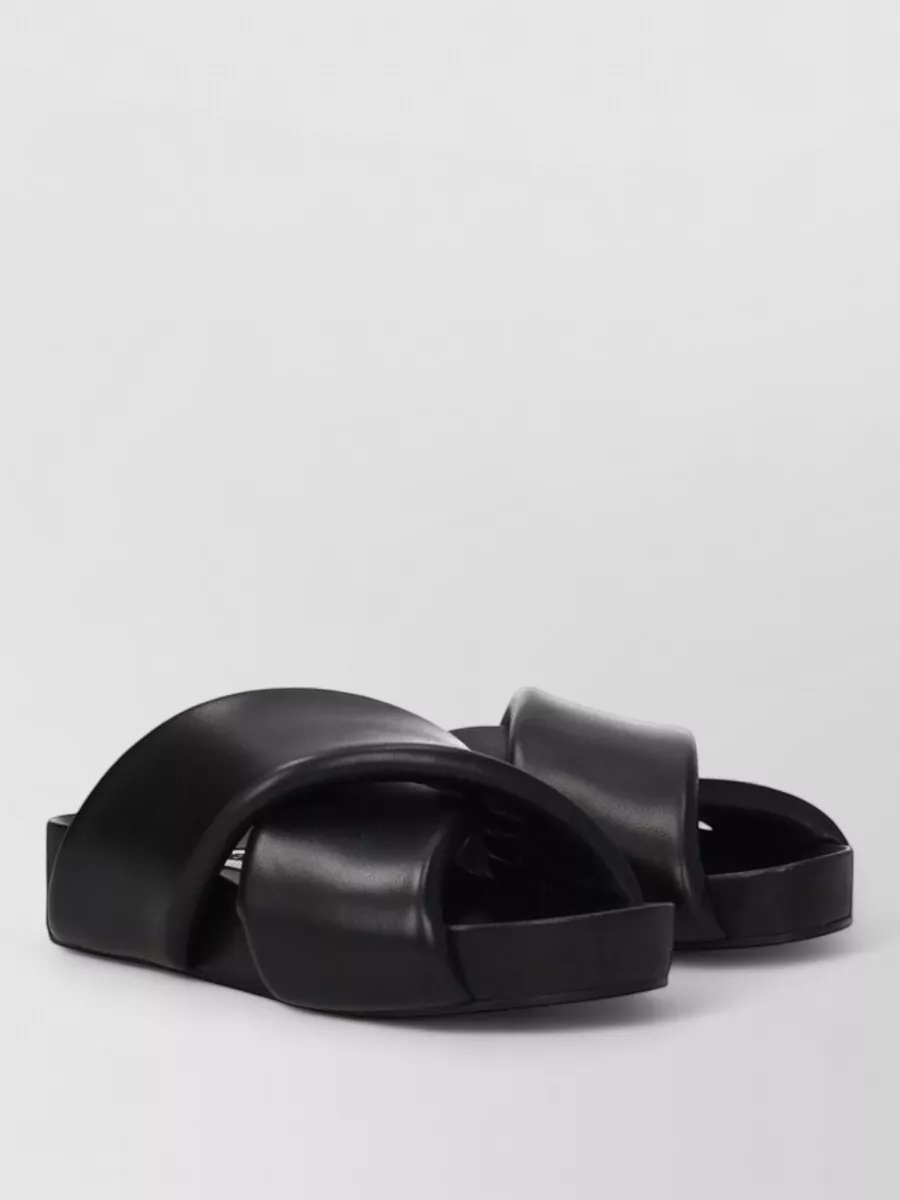 Jil Sander Leather Platform Sandals