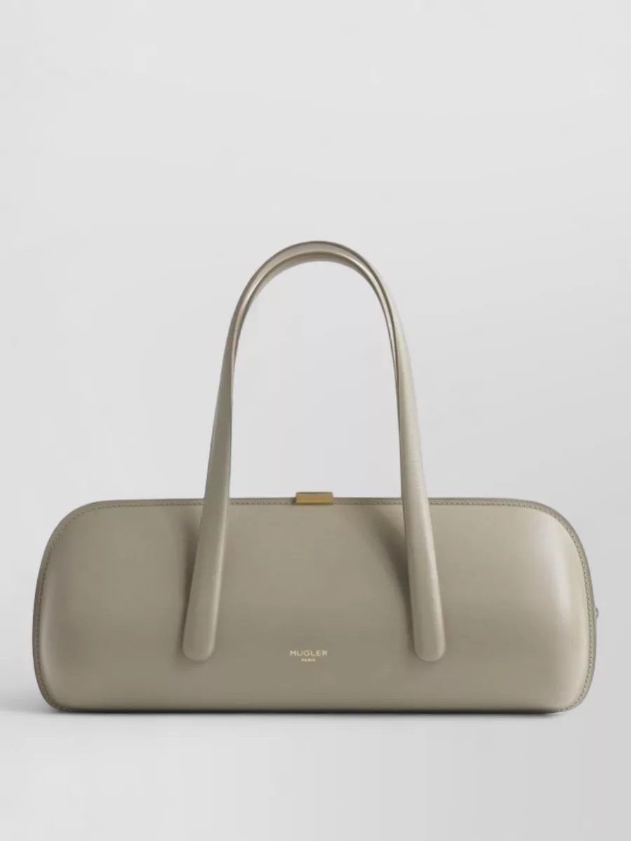 Mugler spiral curve clutch bag