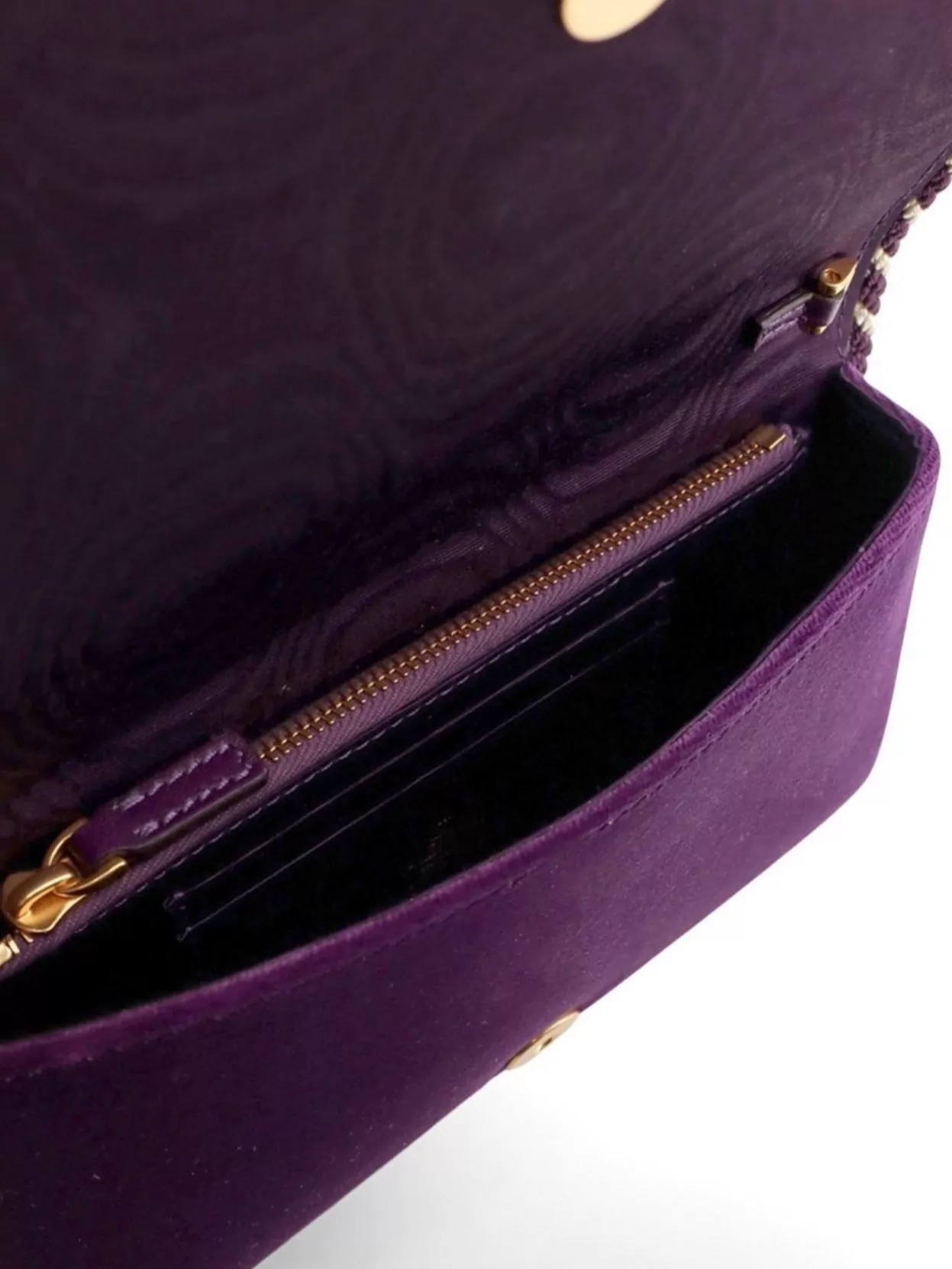 Valentino Garavani Velvet Shoulder Bag Wallet Vlogo Signature