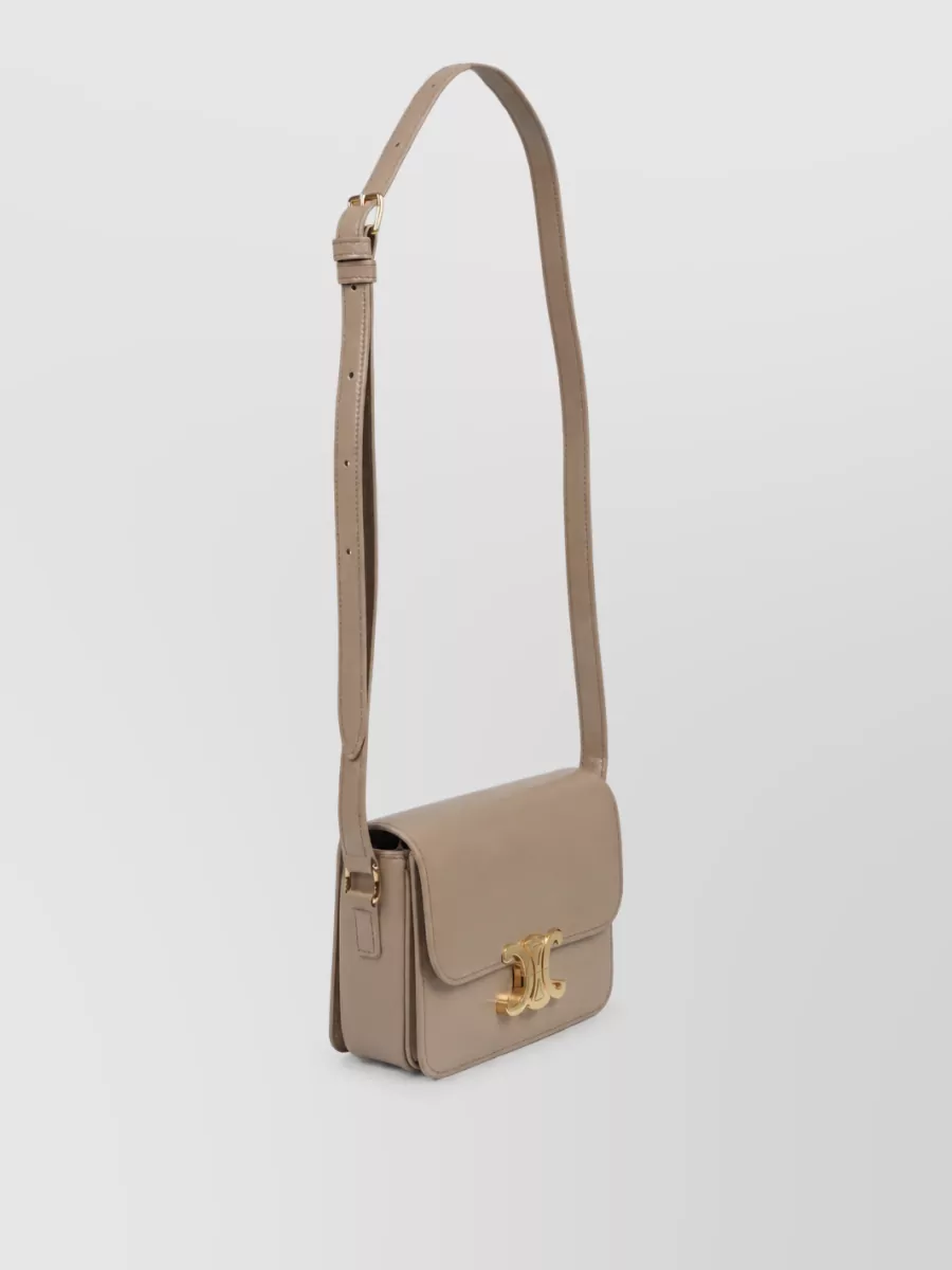 Celine Calfskin Leather Teen Triomphe Clutch Bag