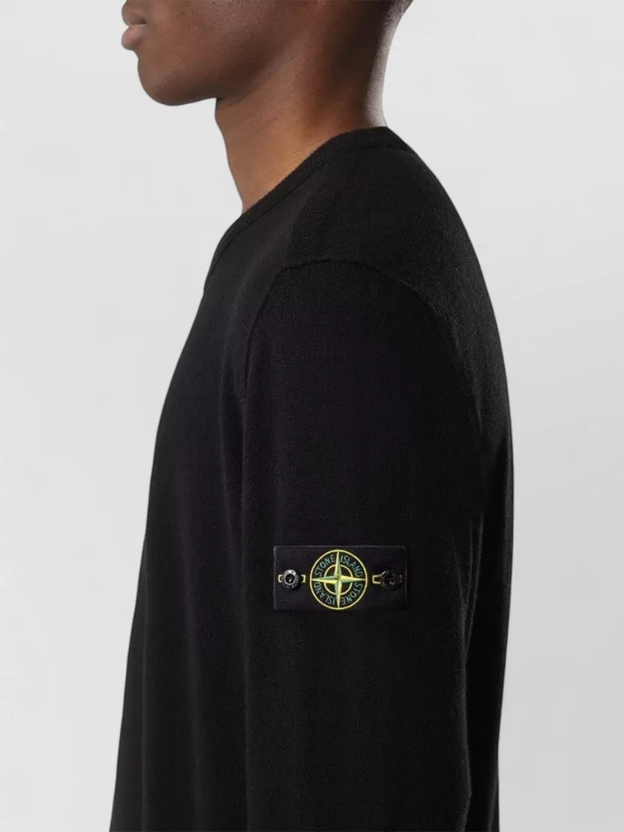 Stone Island Virgin Wool Zip-Up Sweater