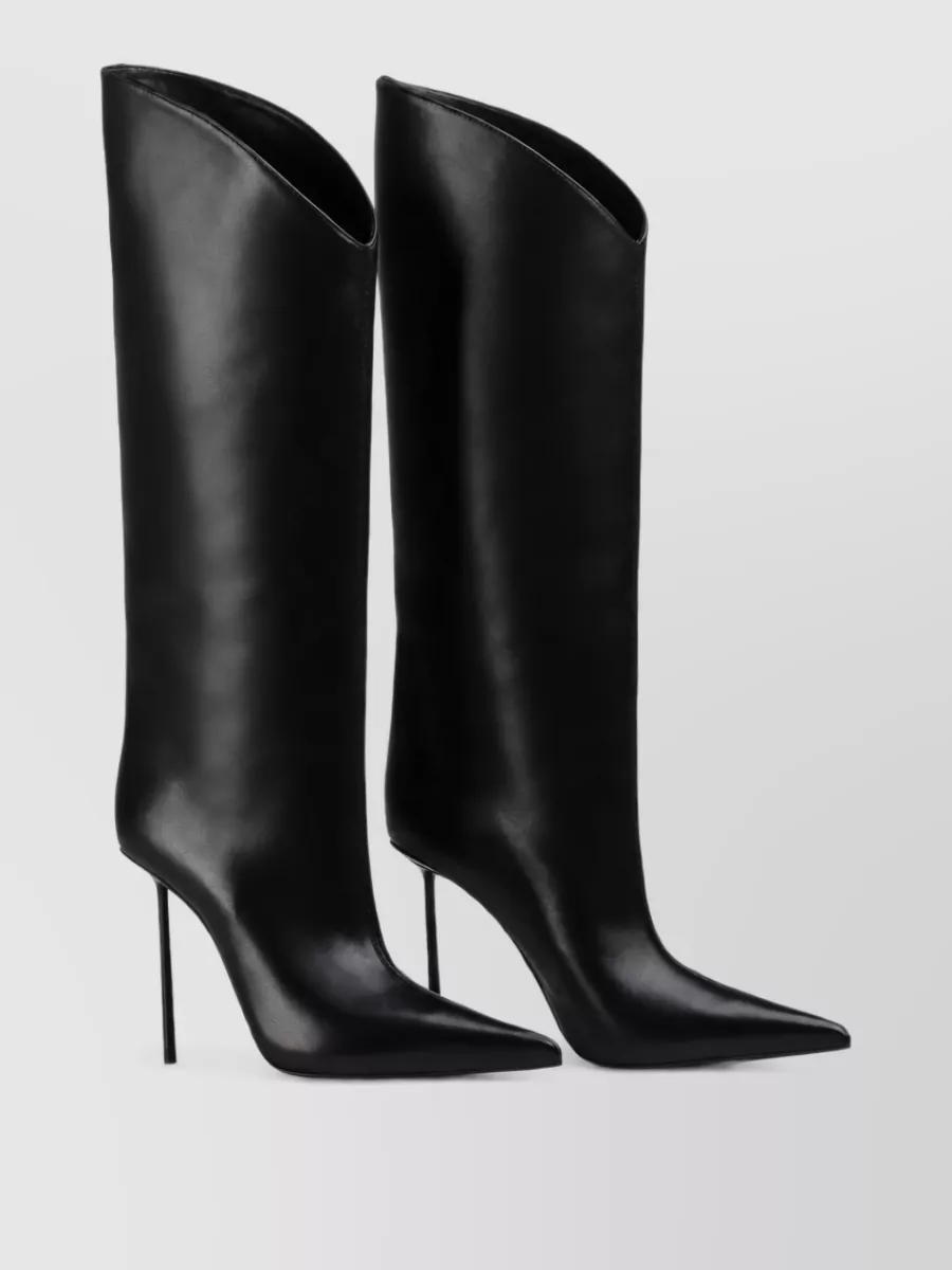 Le Silla leather asymmetric knee-high boots