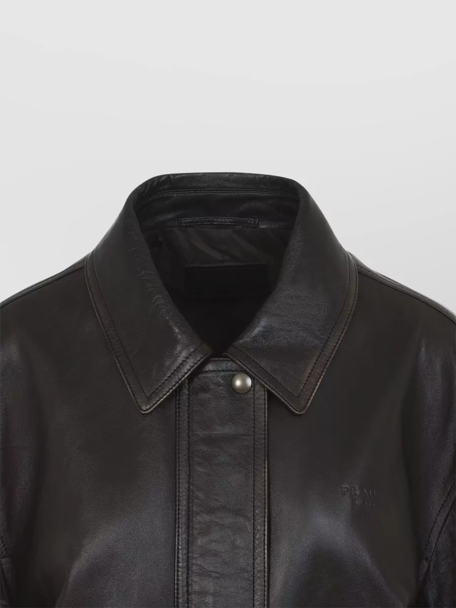 Prada Lamb Leather Bomber Jacket