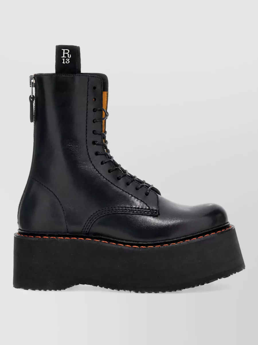 R13 leather combat boots