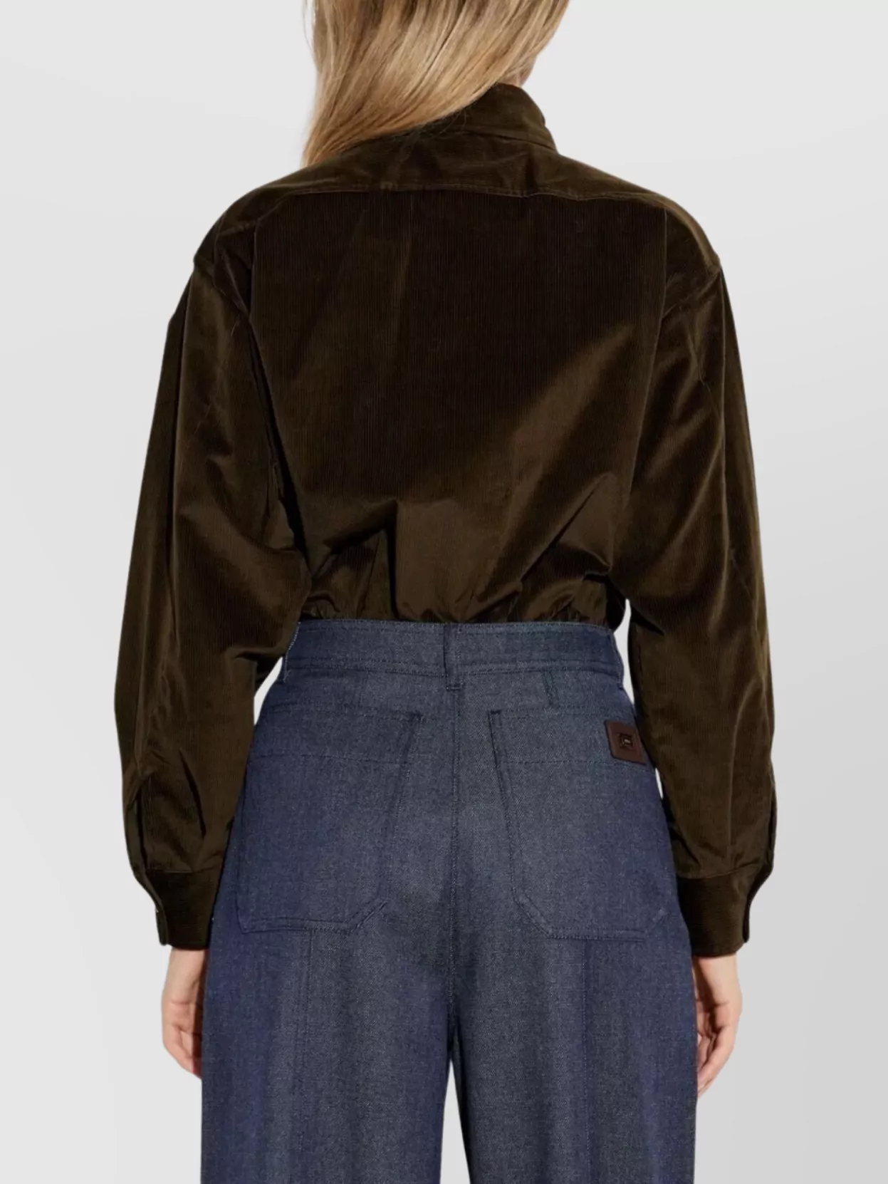 Max Mara Velvet Bodysuit Collared Neck