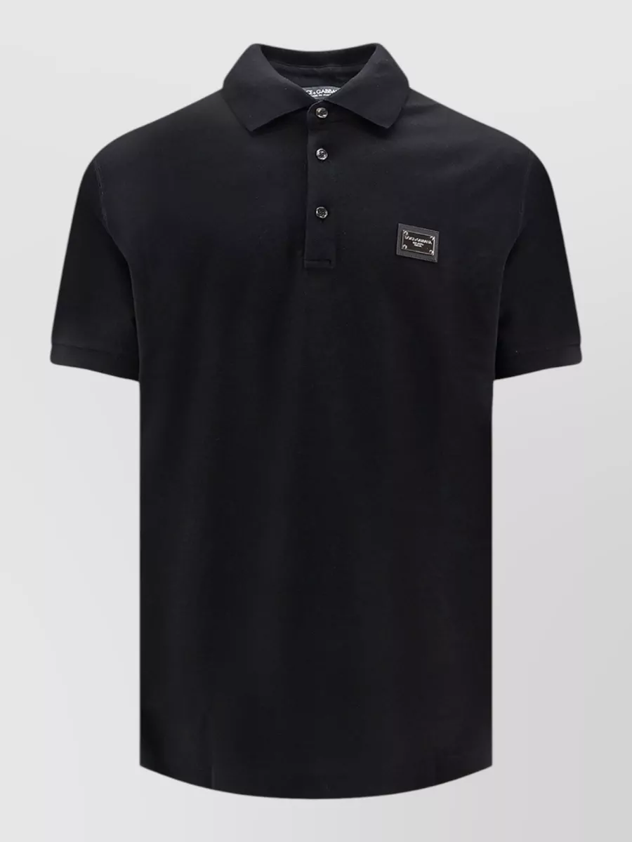 Dolce&Gabbana cotton piqué polo shirt