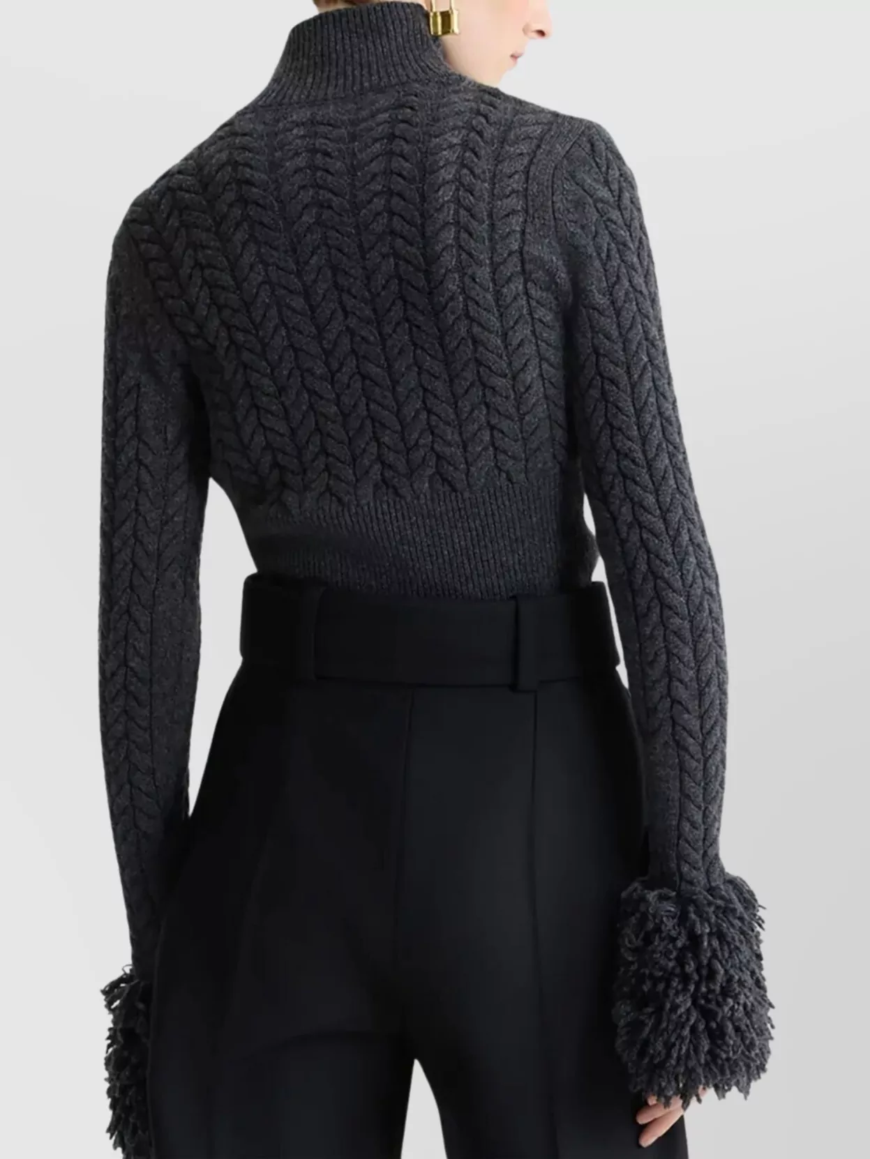 Patou Textured Knit Jumper Button Detail