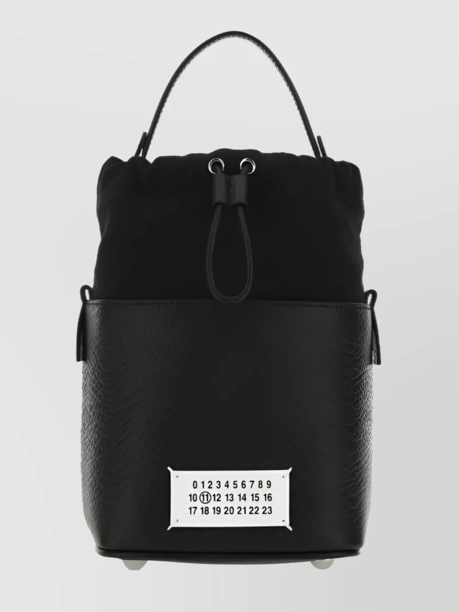 Shop Maison Margiela Drawstring Bucket Bag In Black