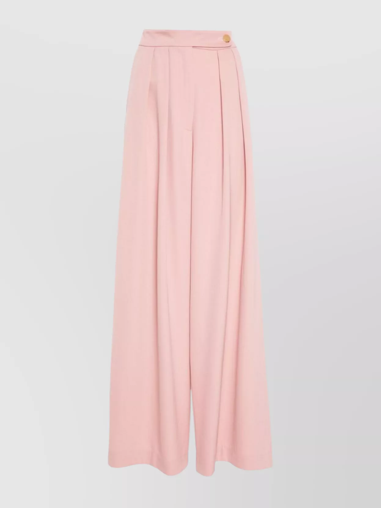 Dries Van Noten High Waist Wide Leg Trousers With Button Detail In Pink