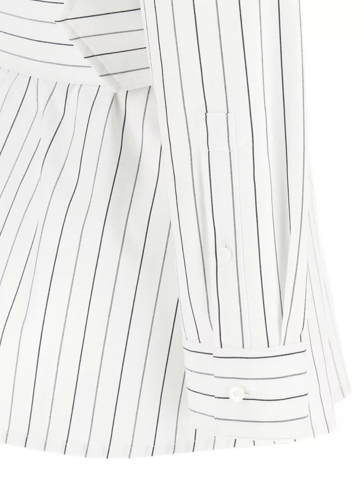 Burberry Vertical Striped Shirt With Belted Waist