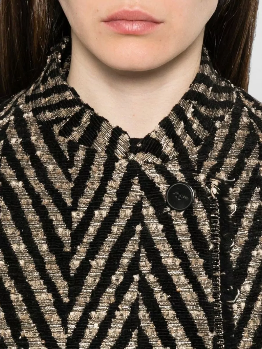 Forte Forte Chevron Oversized Single-Breasted Coat