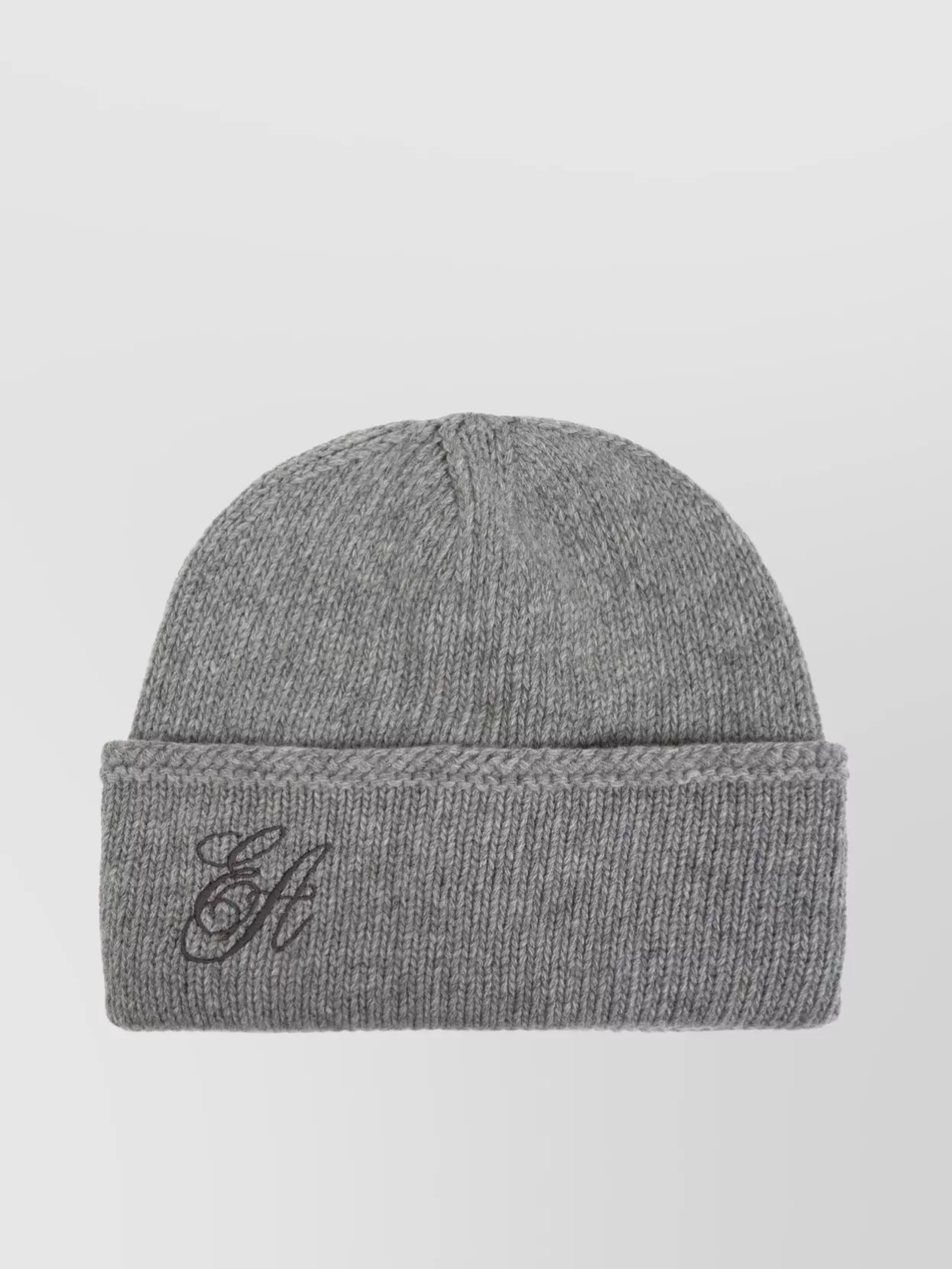 Emporio Armani Knit Wool Beanie Wide Brim